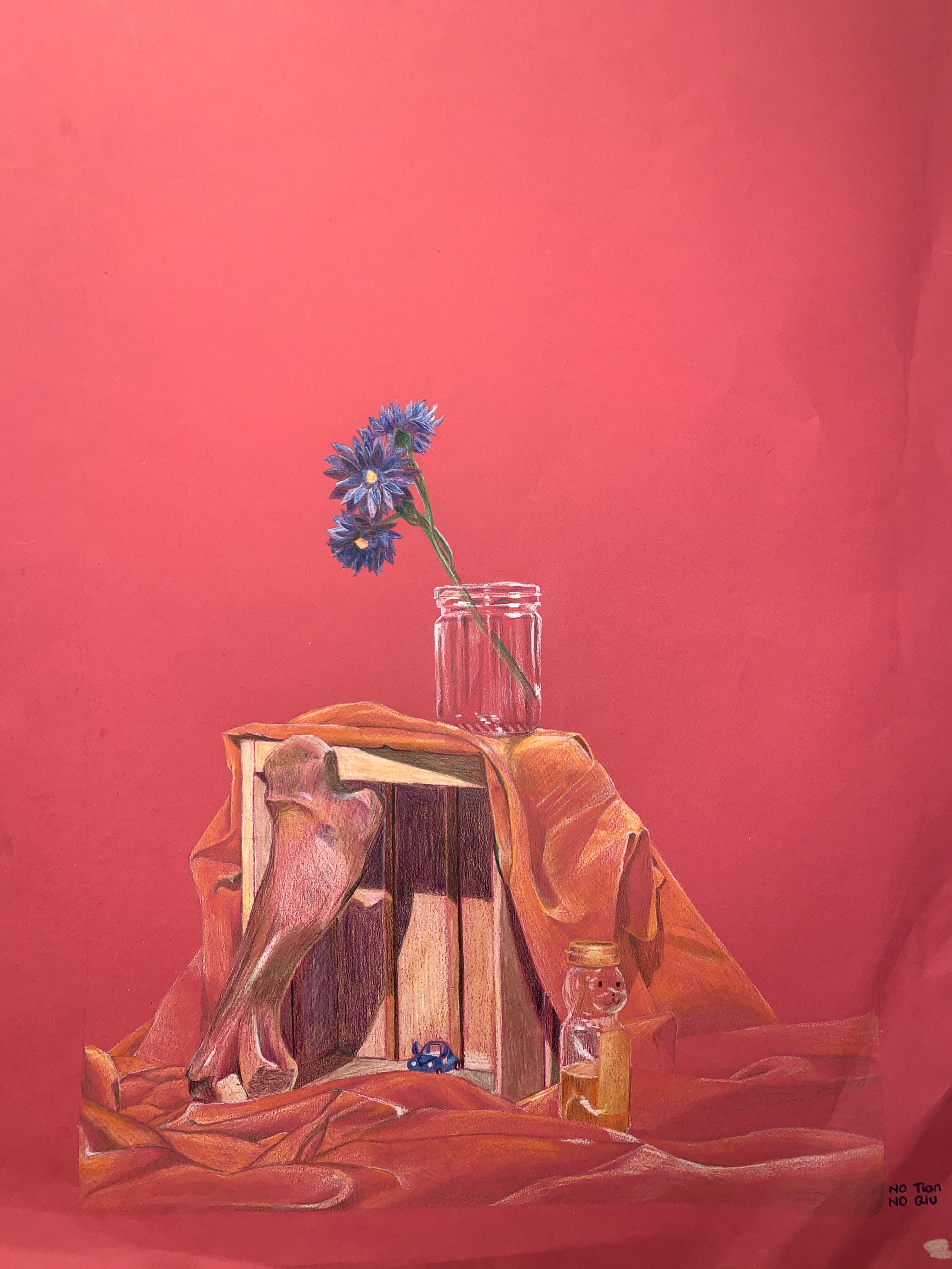 random things, 2021, (colored pencils)