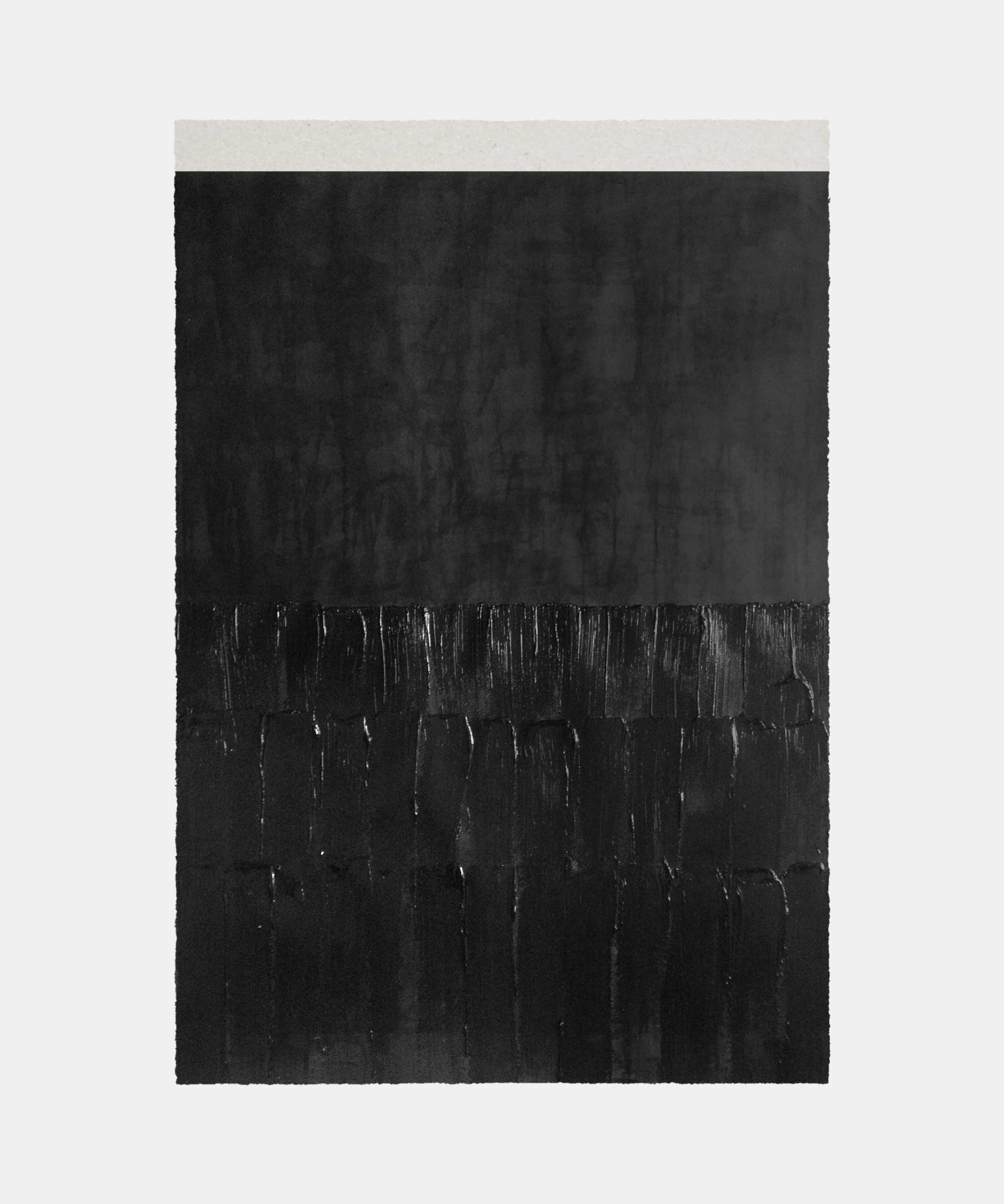 Black lines, 2015. Acrylic paint and ink on paper. 76&#160;×&#160;112&#160;cm.