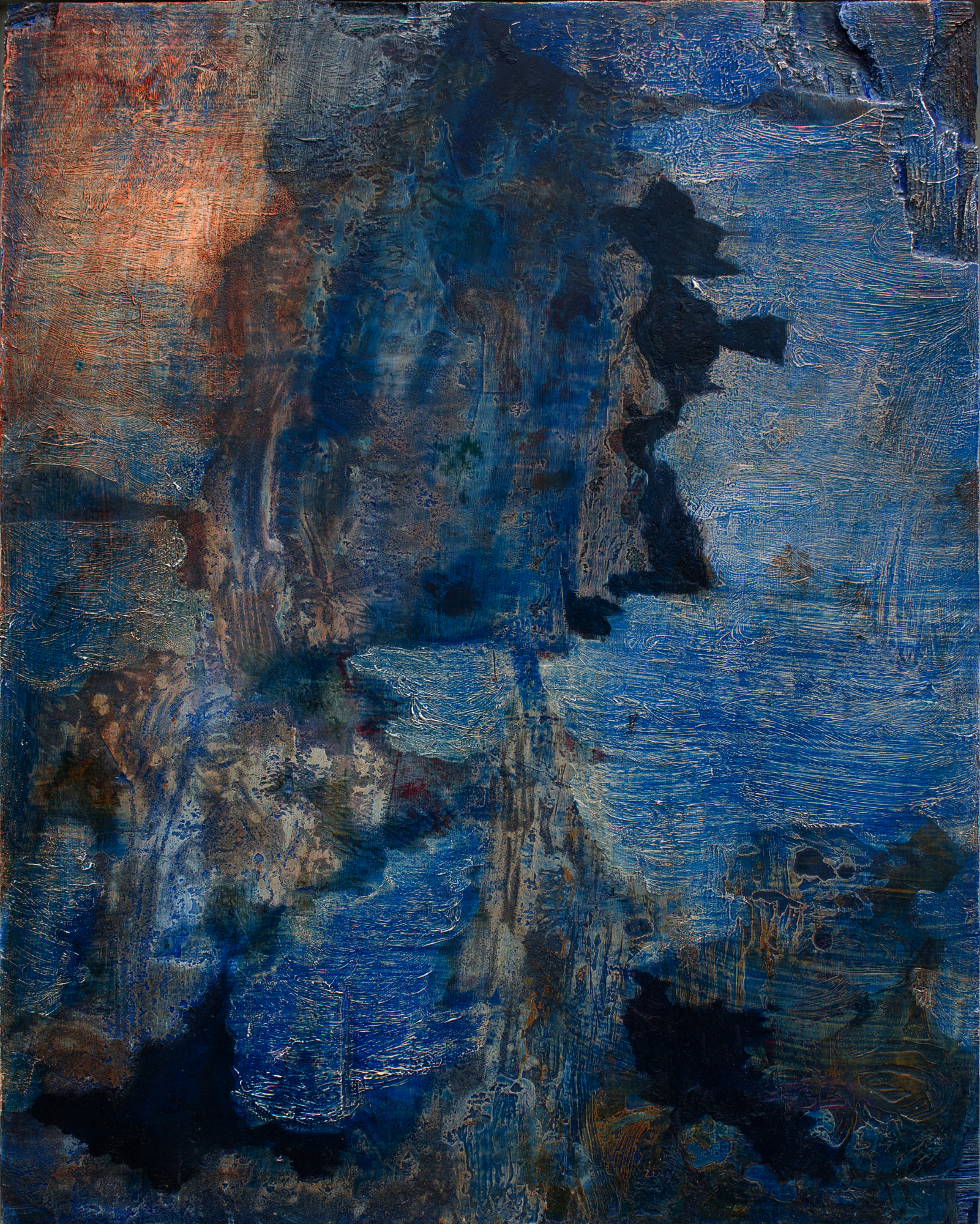 Erosion, oil on wood, 52x40 cm, 2025