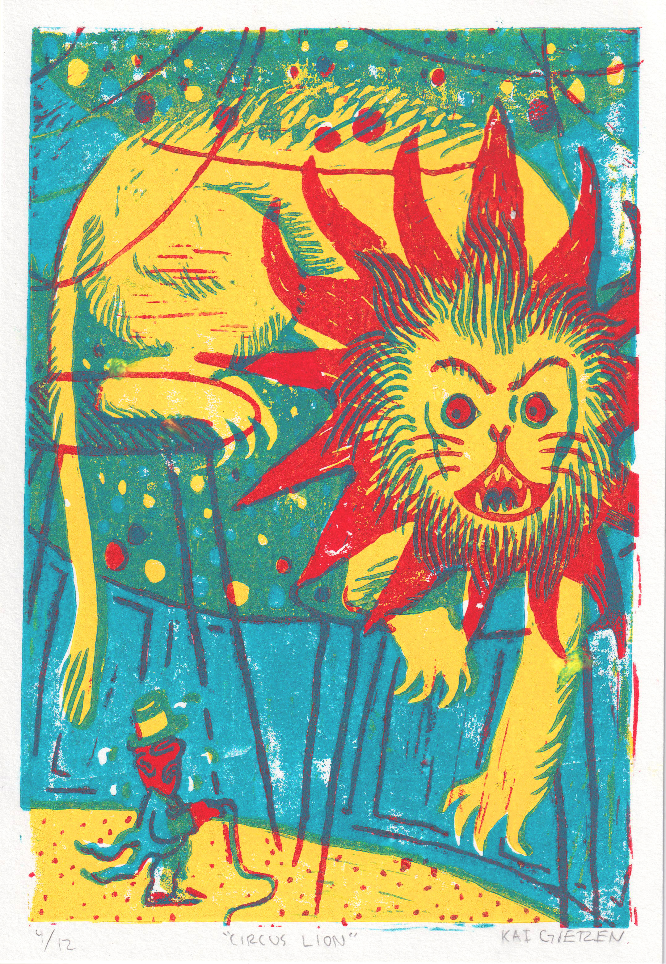 A circus lion takes revenge on his cruel tamer.