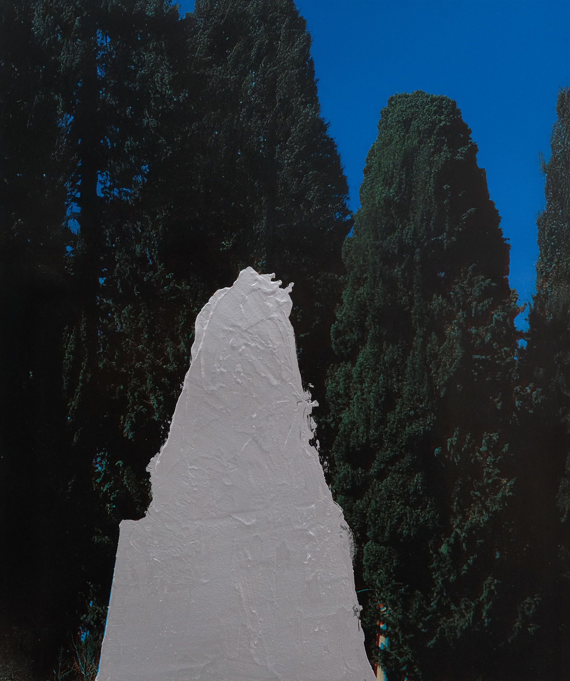 Roaring Lion, 2026, oil on digital print, 34/25 cm