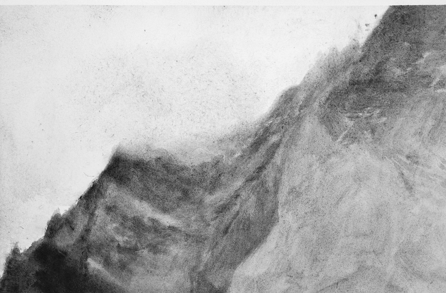 Paroi, brume, soirgouache on paper19 x 28 cm, 2018