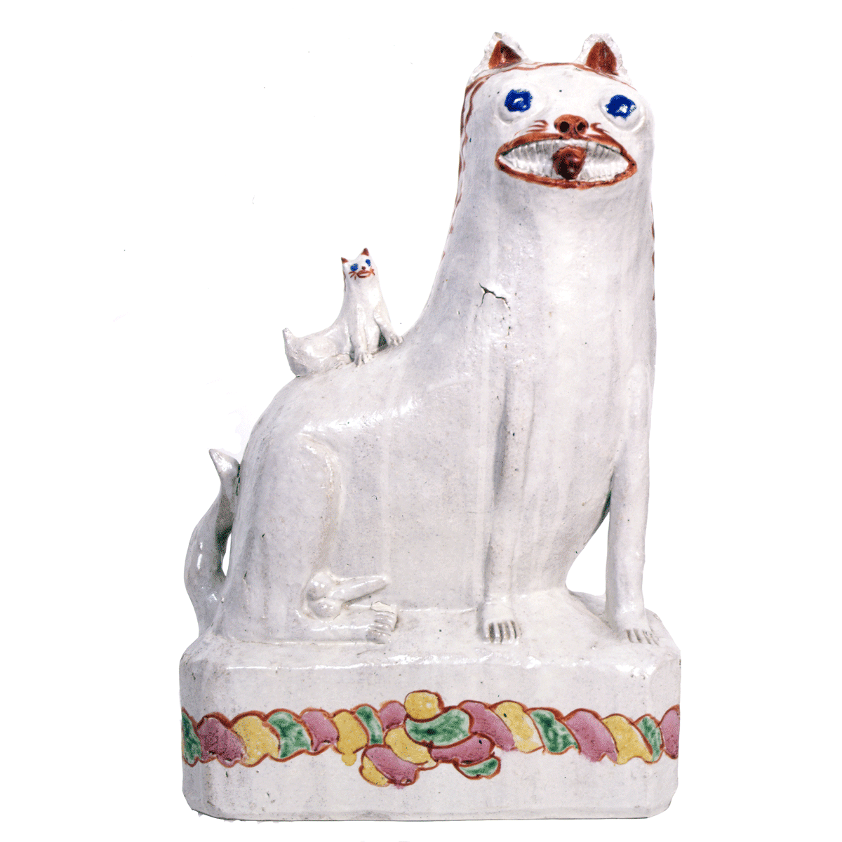 Two dogs, c1984Glazed ceramic stonewareHeight 41cm