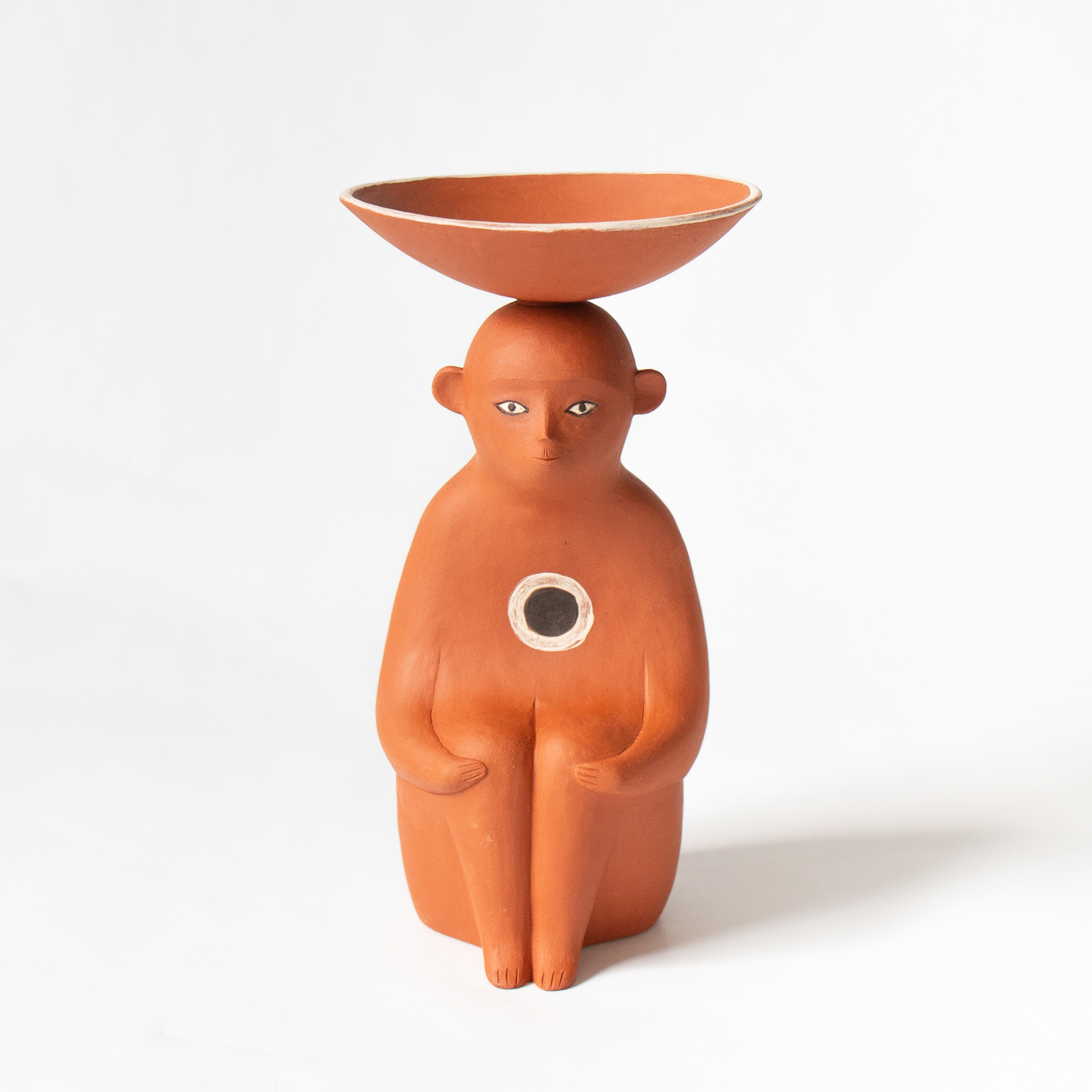 Family Portrait: Vessel in the Form of a MonkeyTerra cotta, pigmented engobe11 x 20 x 11 cm (4.3 x 7.9 x 4.3 in)2024