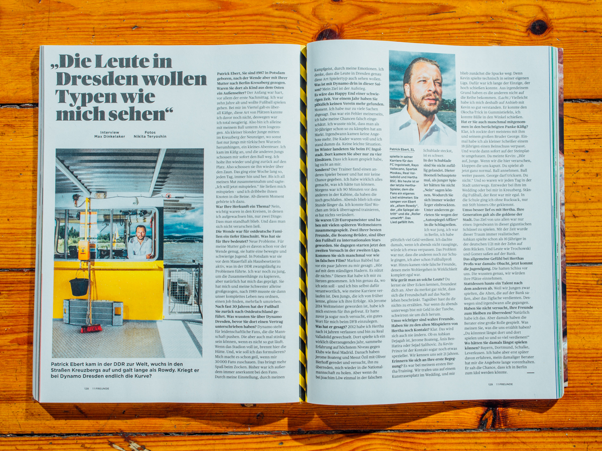 11Freunde #201 / Patrick Ebert Interview / Juli 2018