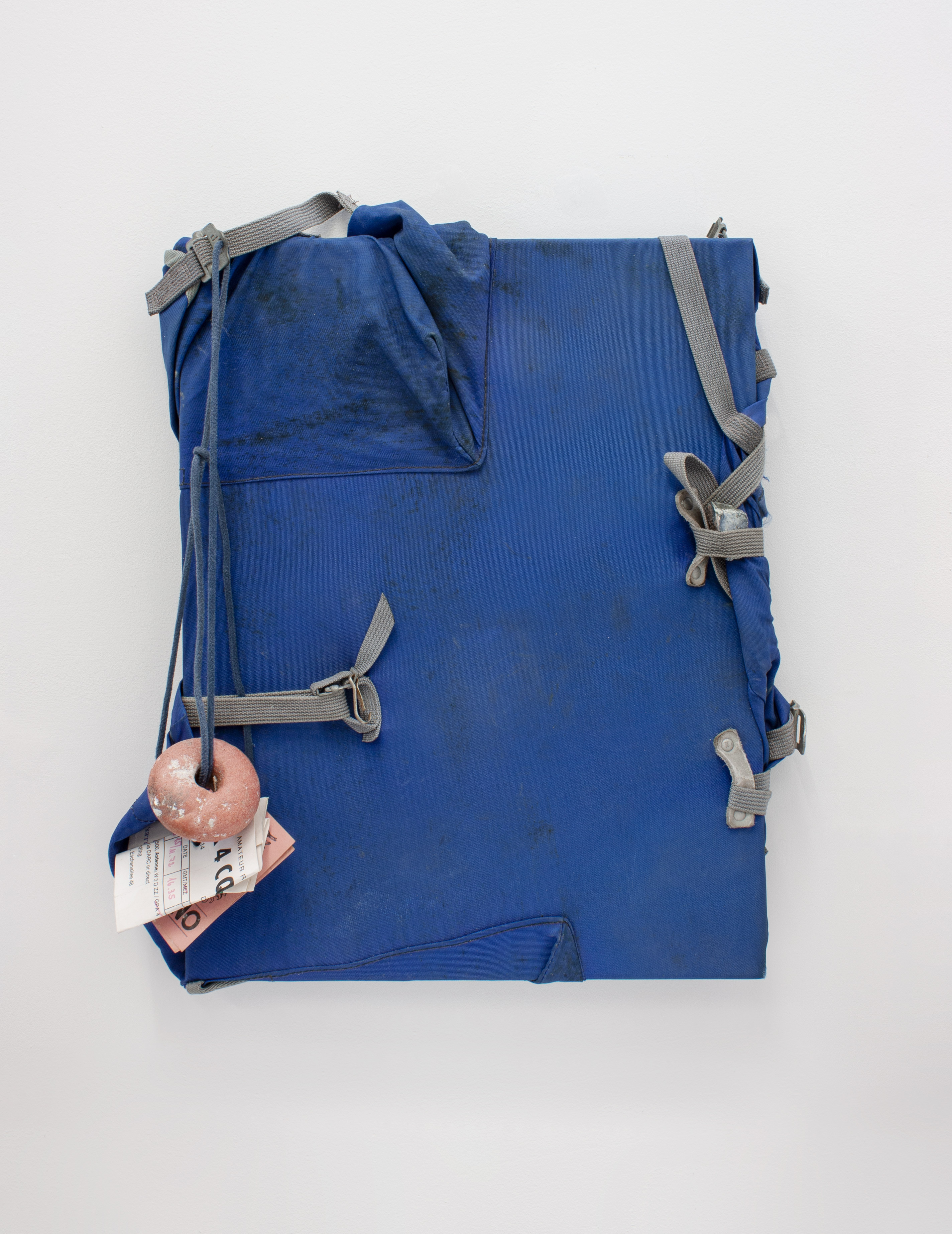 Up, toward, 2019  Fabric, foam, paper, serpentine  52 x 43 x 11 cm