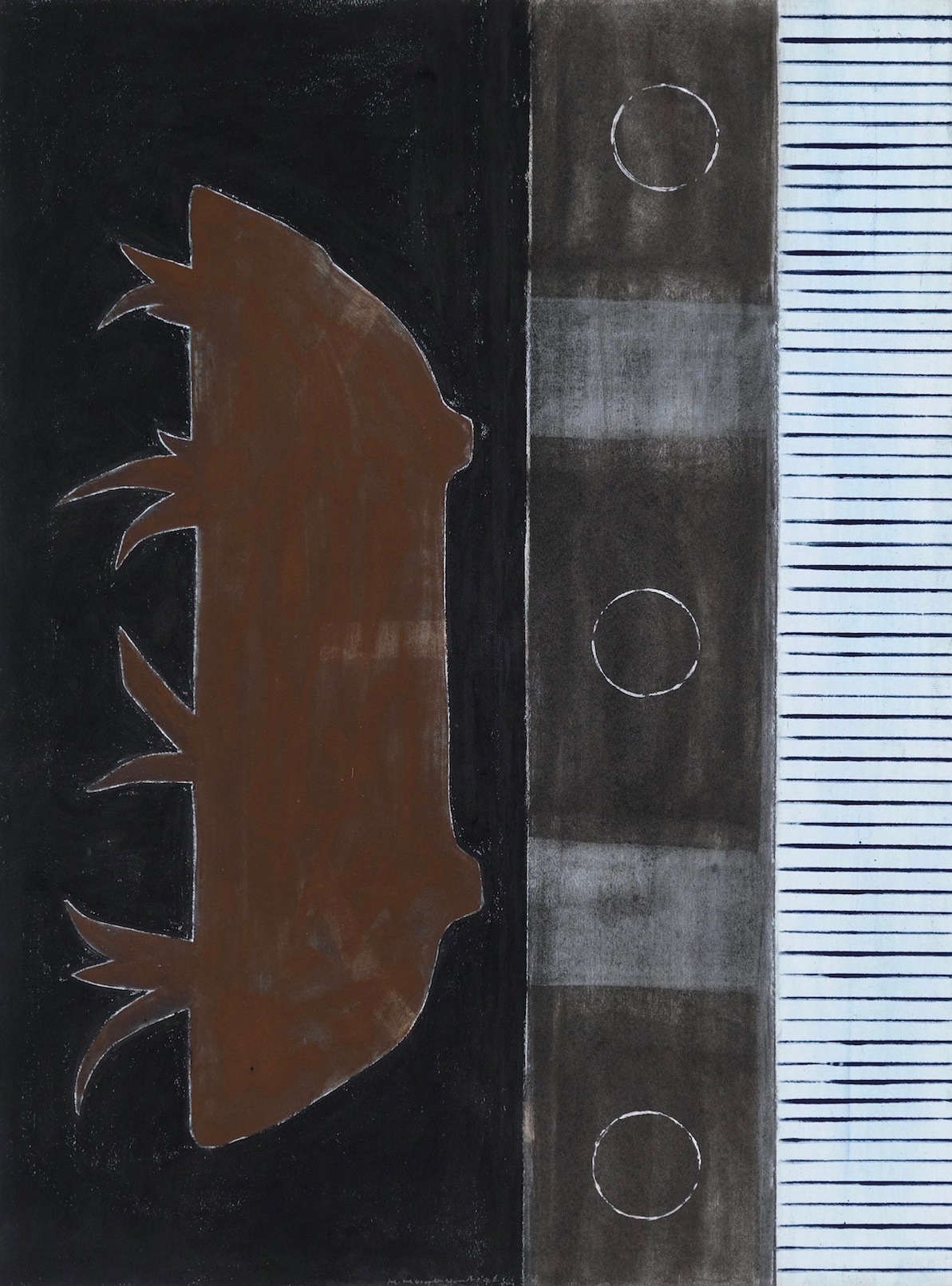 Untitled 1996, mixed media on paper, 76 x 56 cm