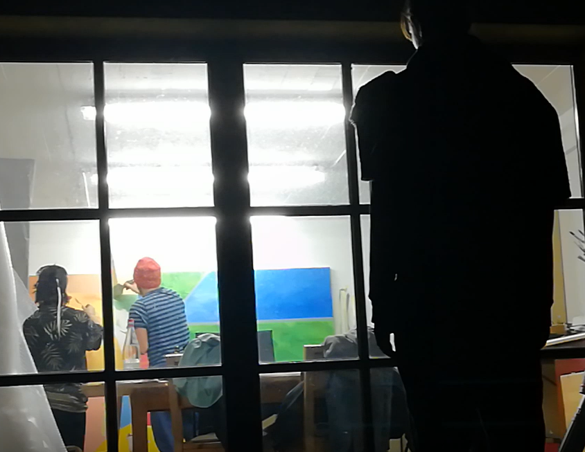 Dori Yuna Lonia Förster, she/they, Watching them paint, video work (2021), https://youtu.be/CNM0u24rUAM, @doriyunalonia