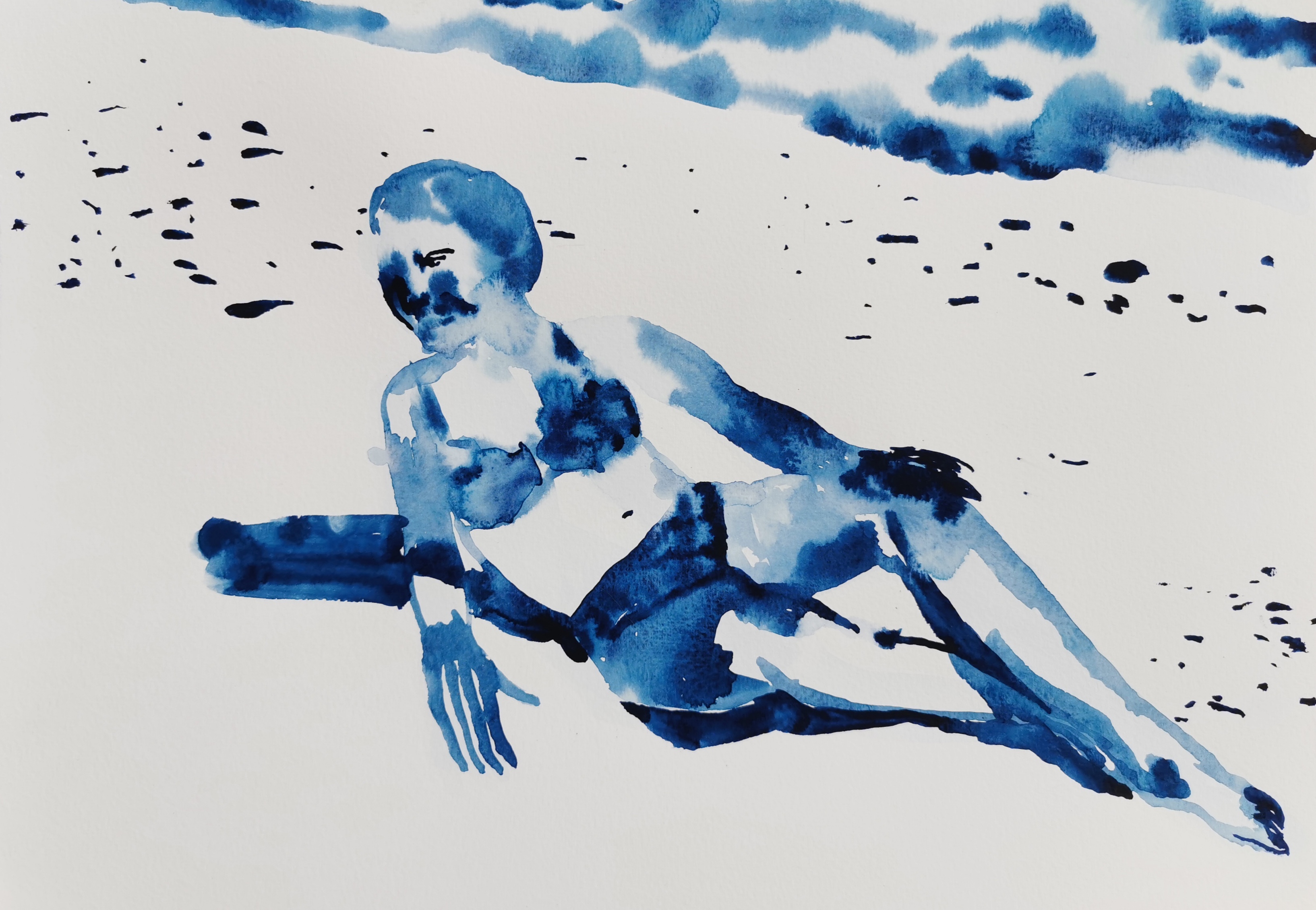 Summer, watercolor on paper, A3, 2022