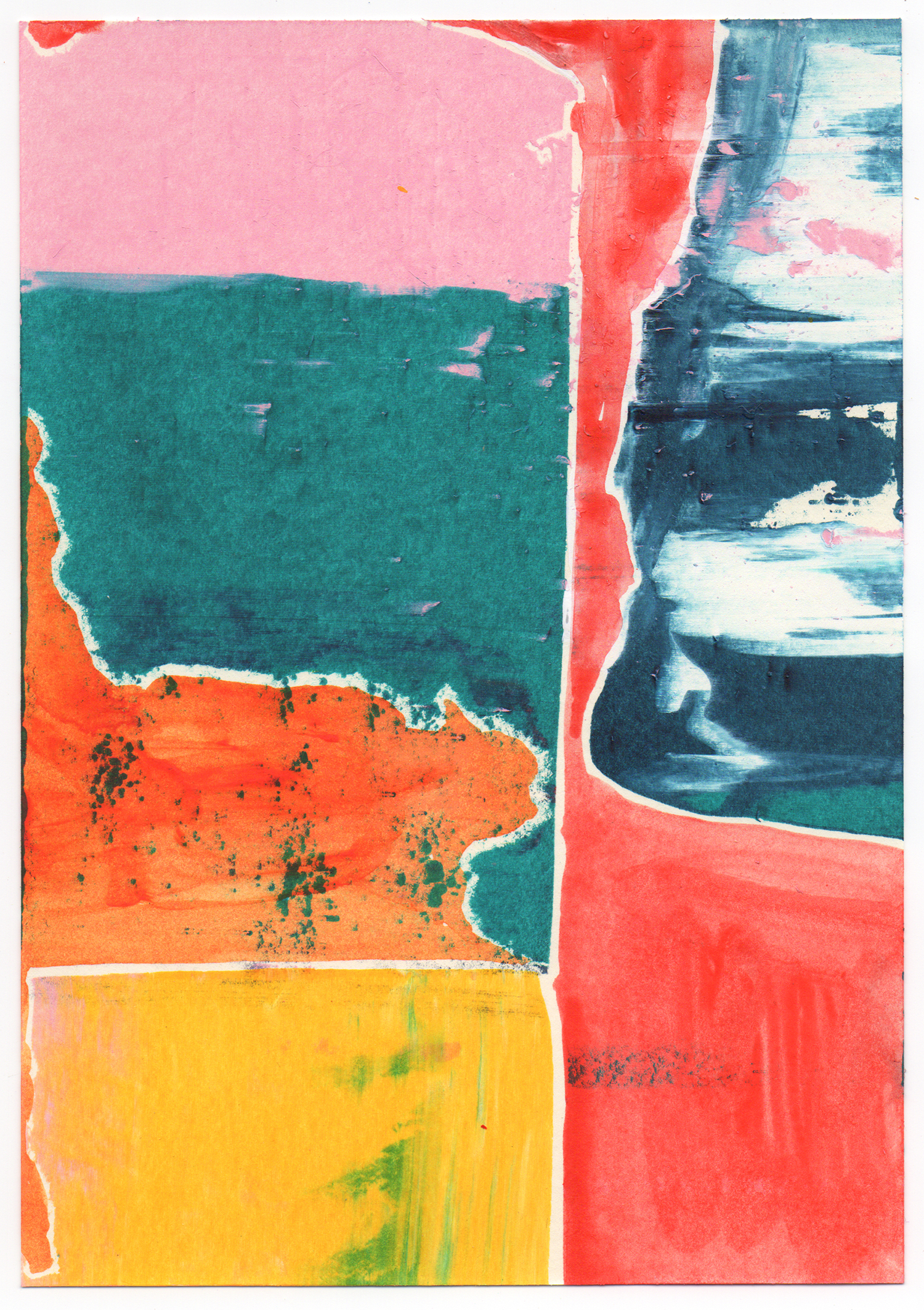 Untitled 455, 2018, Acrylic on paper, 21x14.8cm