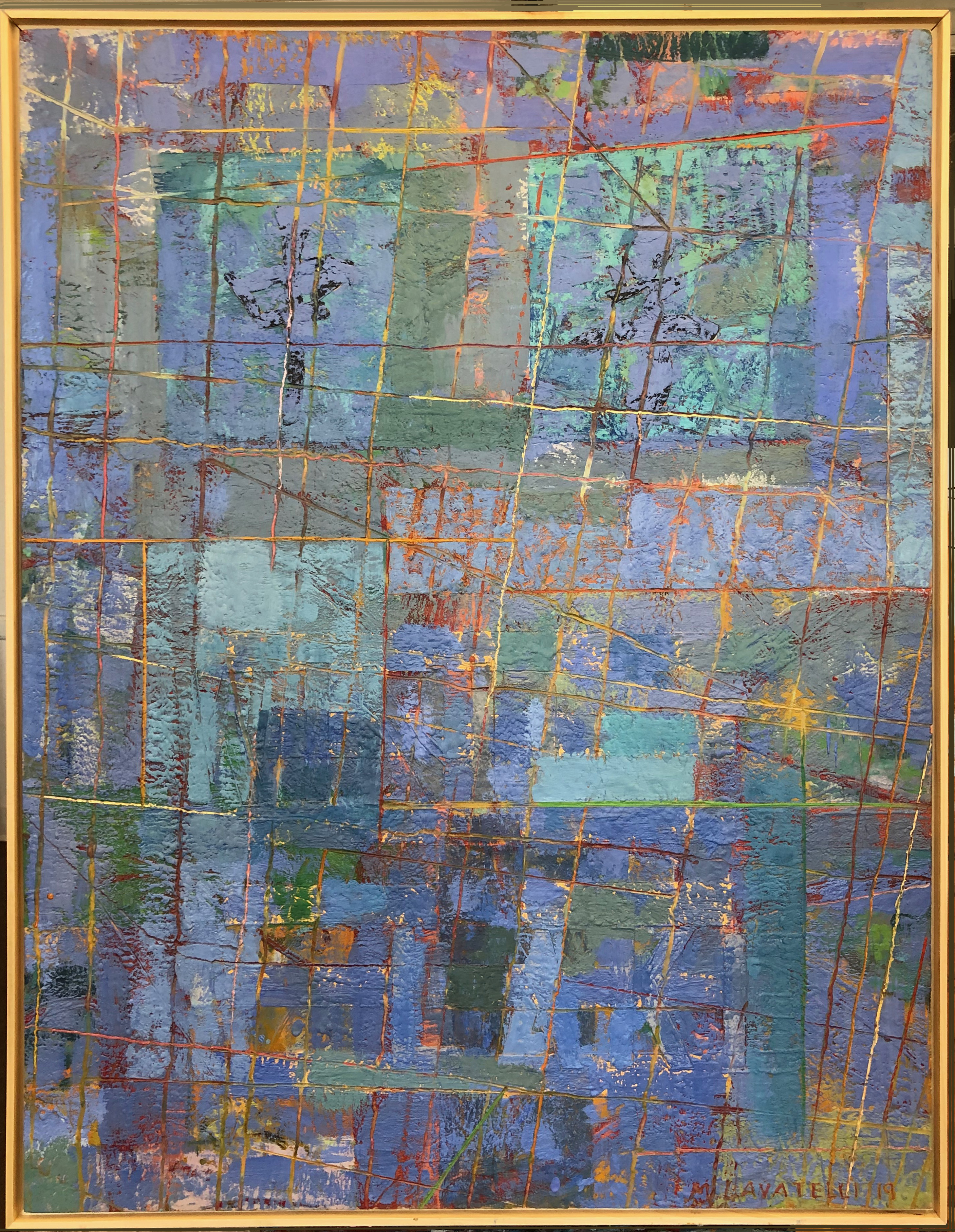 Pictograph 1. 2019. encaustic on panel. 42" X 32" (Priv. Coll.)
