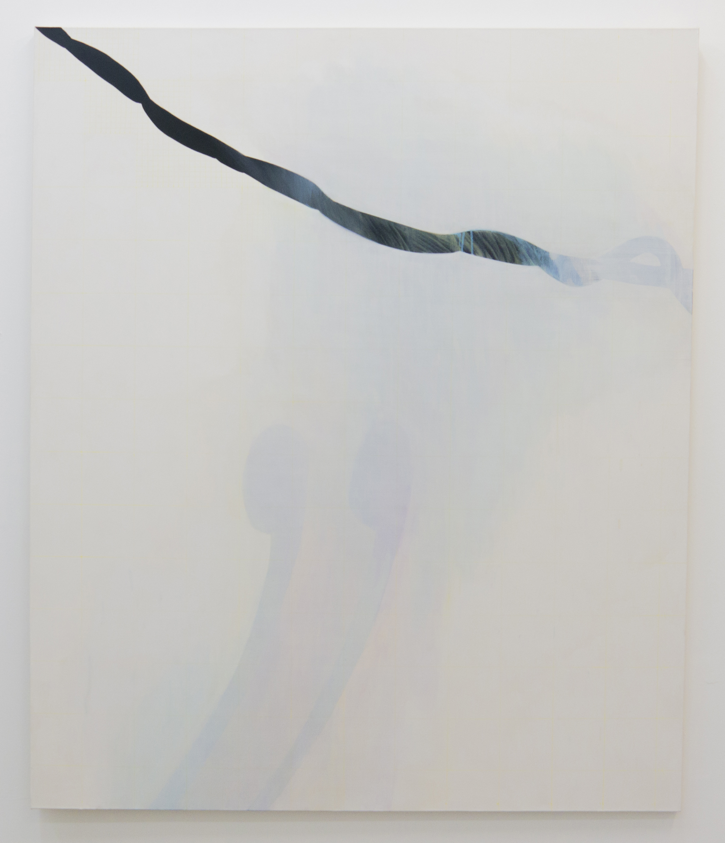 Untitled (wires and shadows), 2019, oil on canvas, 179x150cm