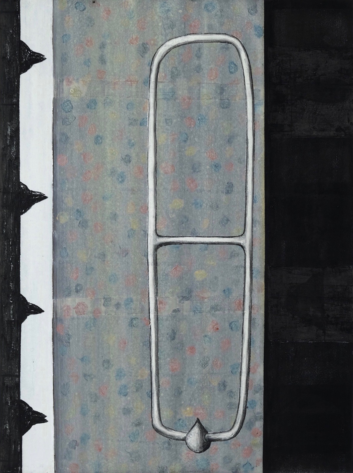 Untitled 1996, mixed media on paper, 76 x 56 cm