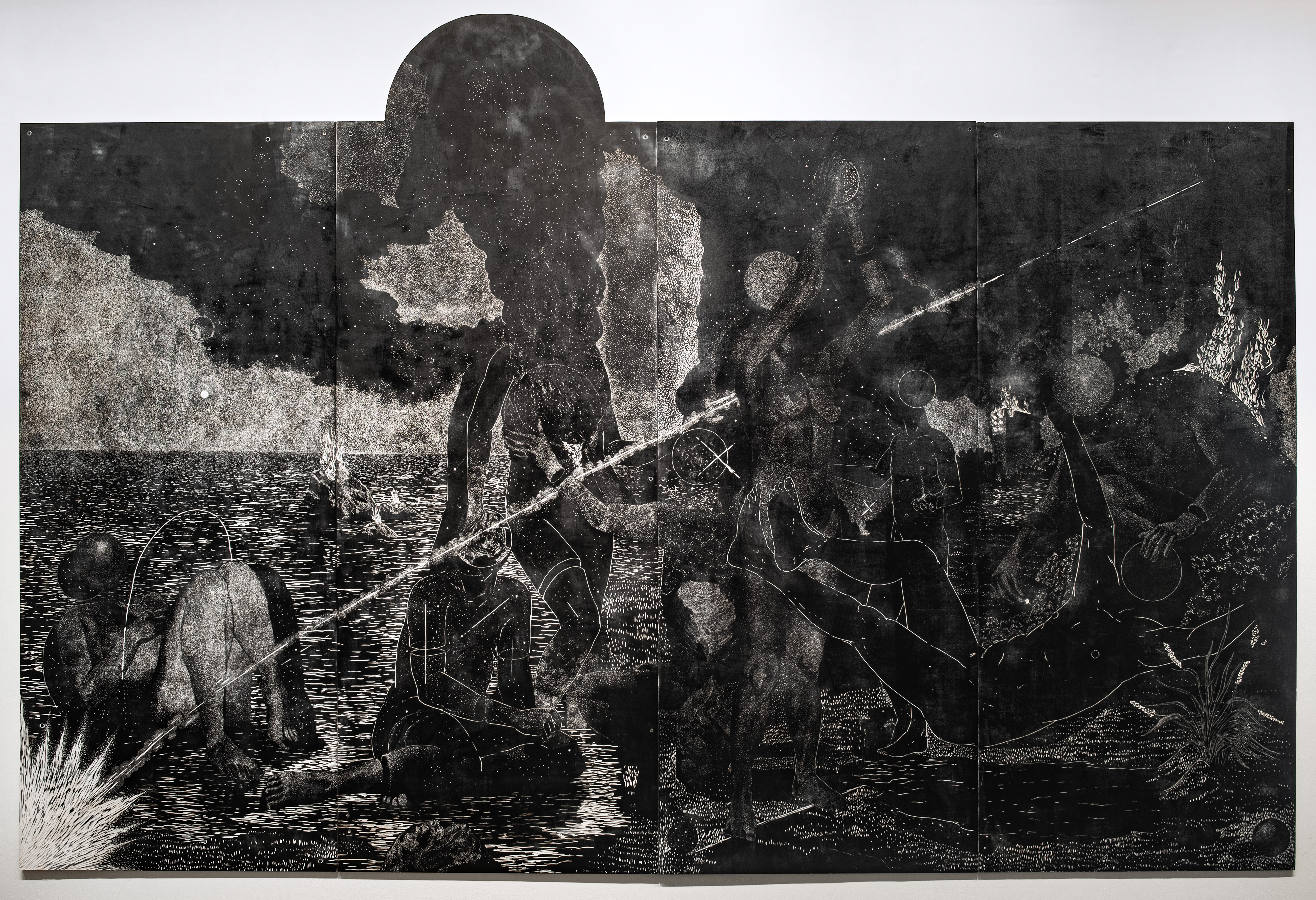 La Incesante Fragmentacion del Ser. 96x144 in. 2023. 