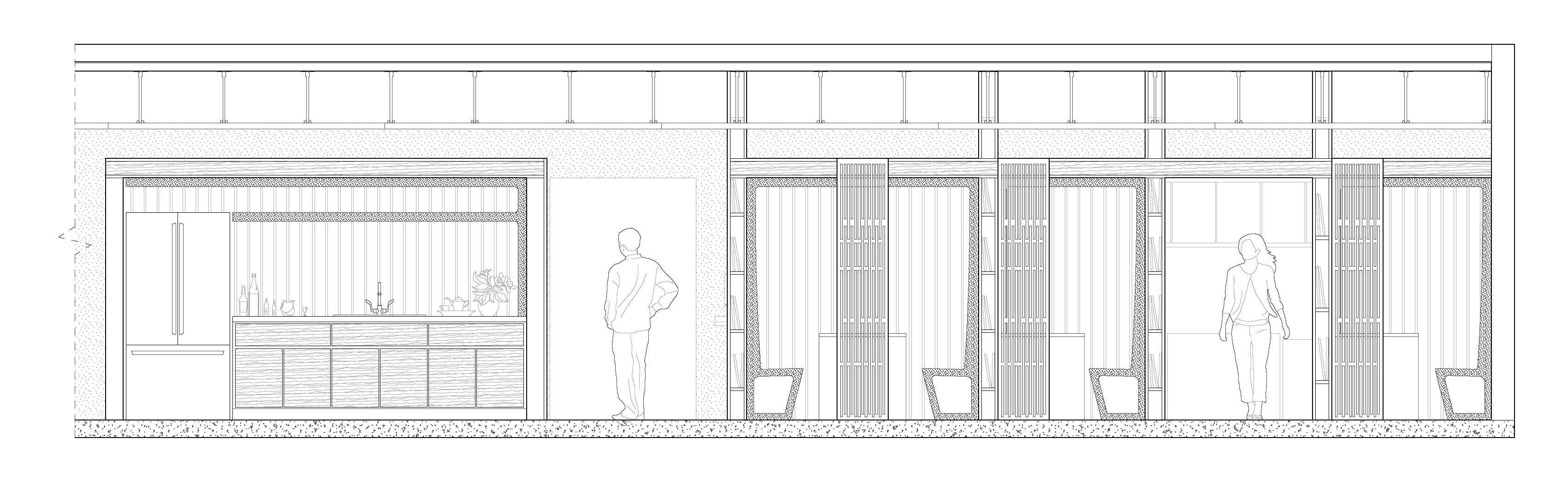 Kitchen and Booth Seating Elevation