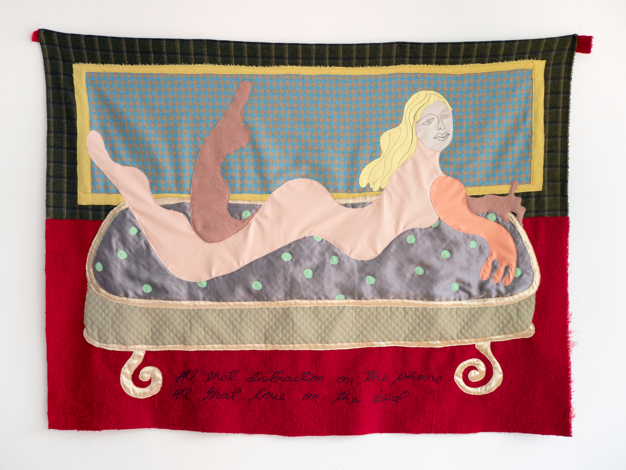 All that distraction, 2020 Various fabrics sewed collage99 x 134  cm