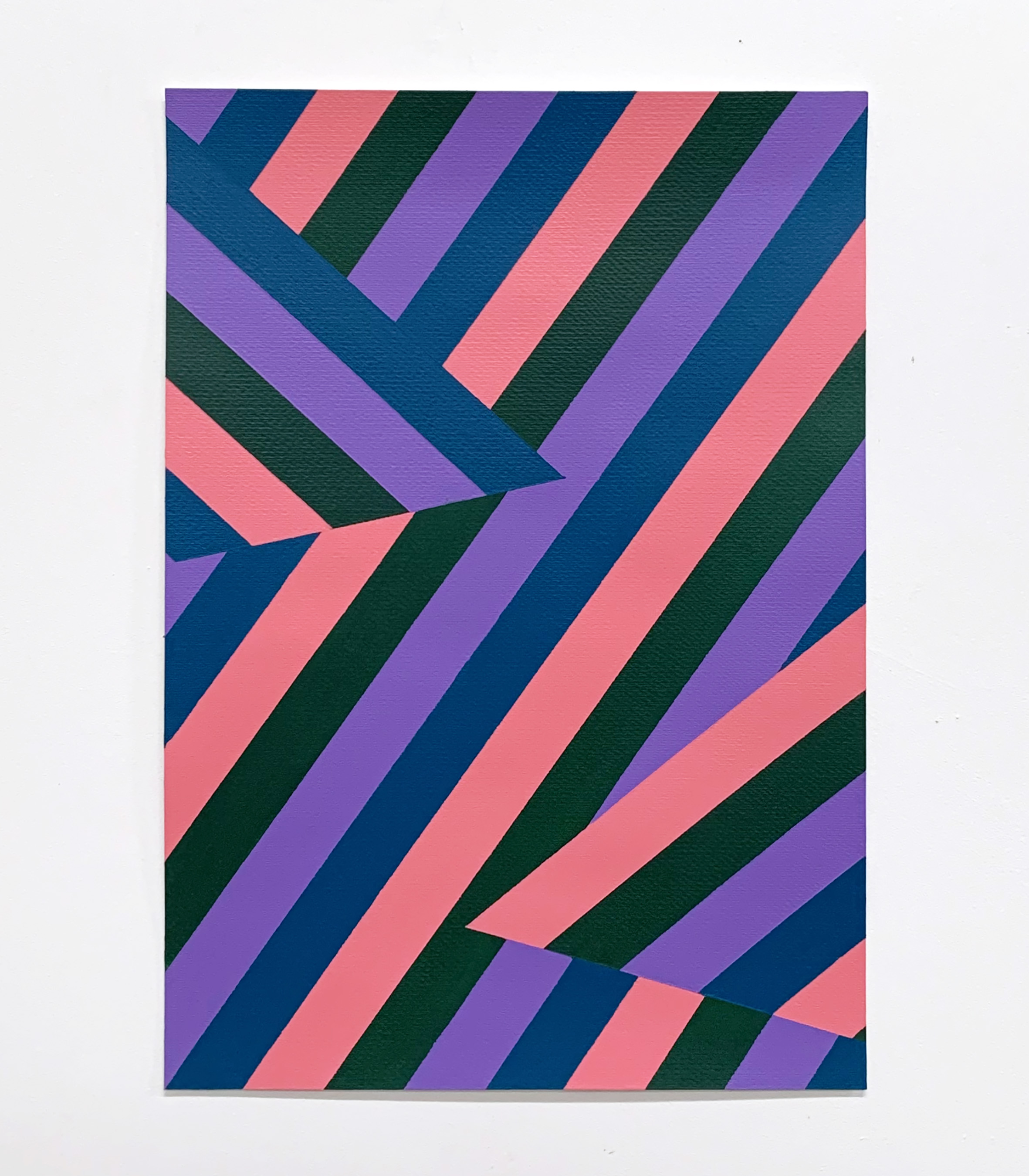 Lineae Study LII, 50cm x 35cm, acrylic on paper, 2021