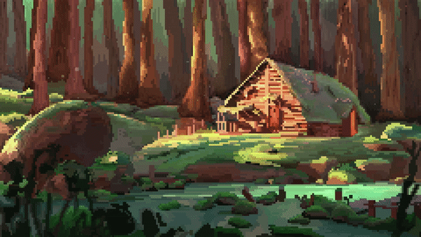 cozy cabin | 2023 | pixel art animation