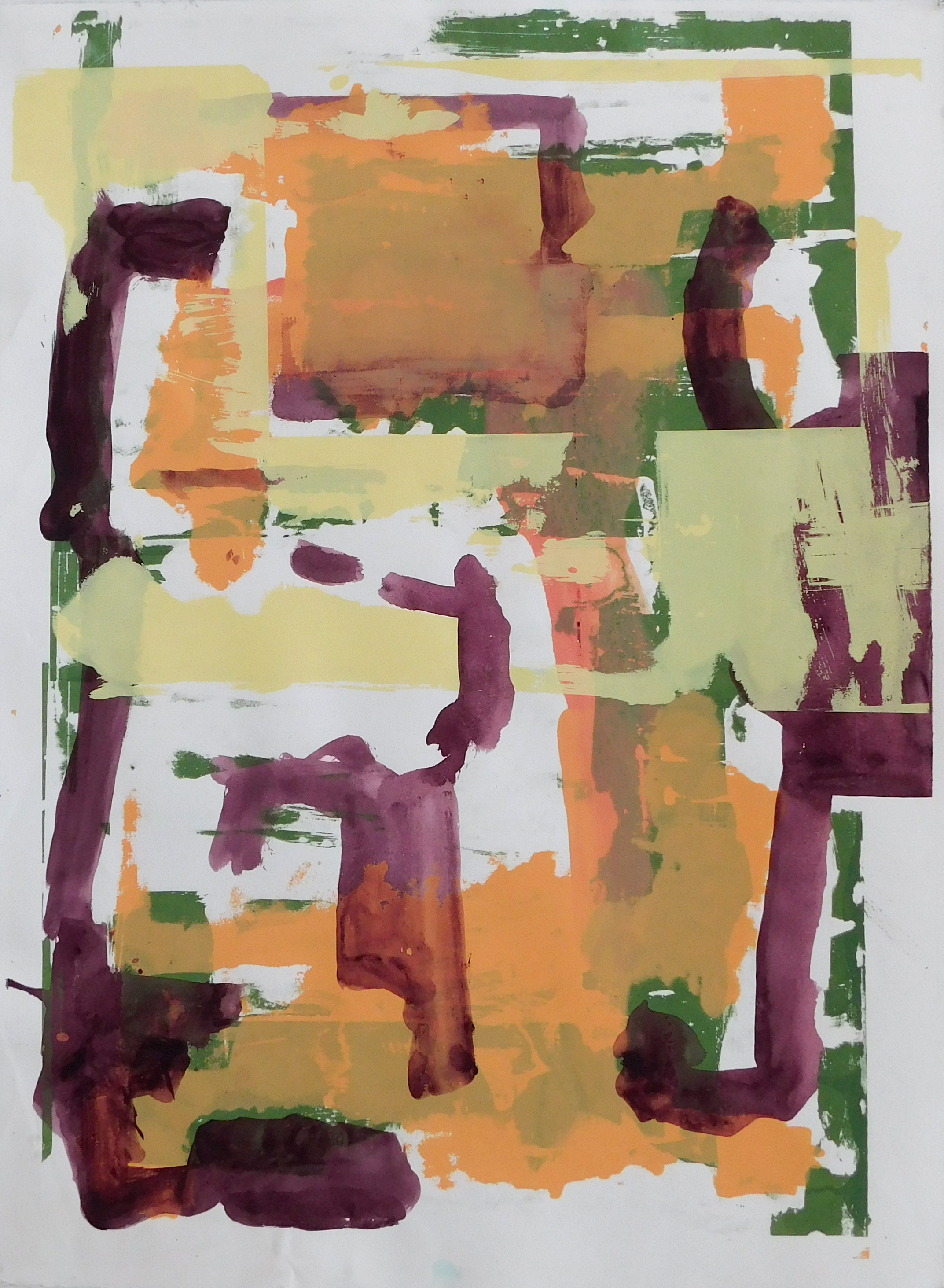 untitled 23. acrylic and silkscreen 22"x30"