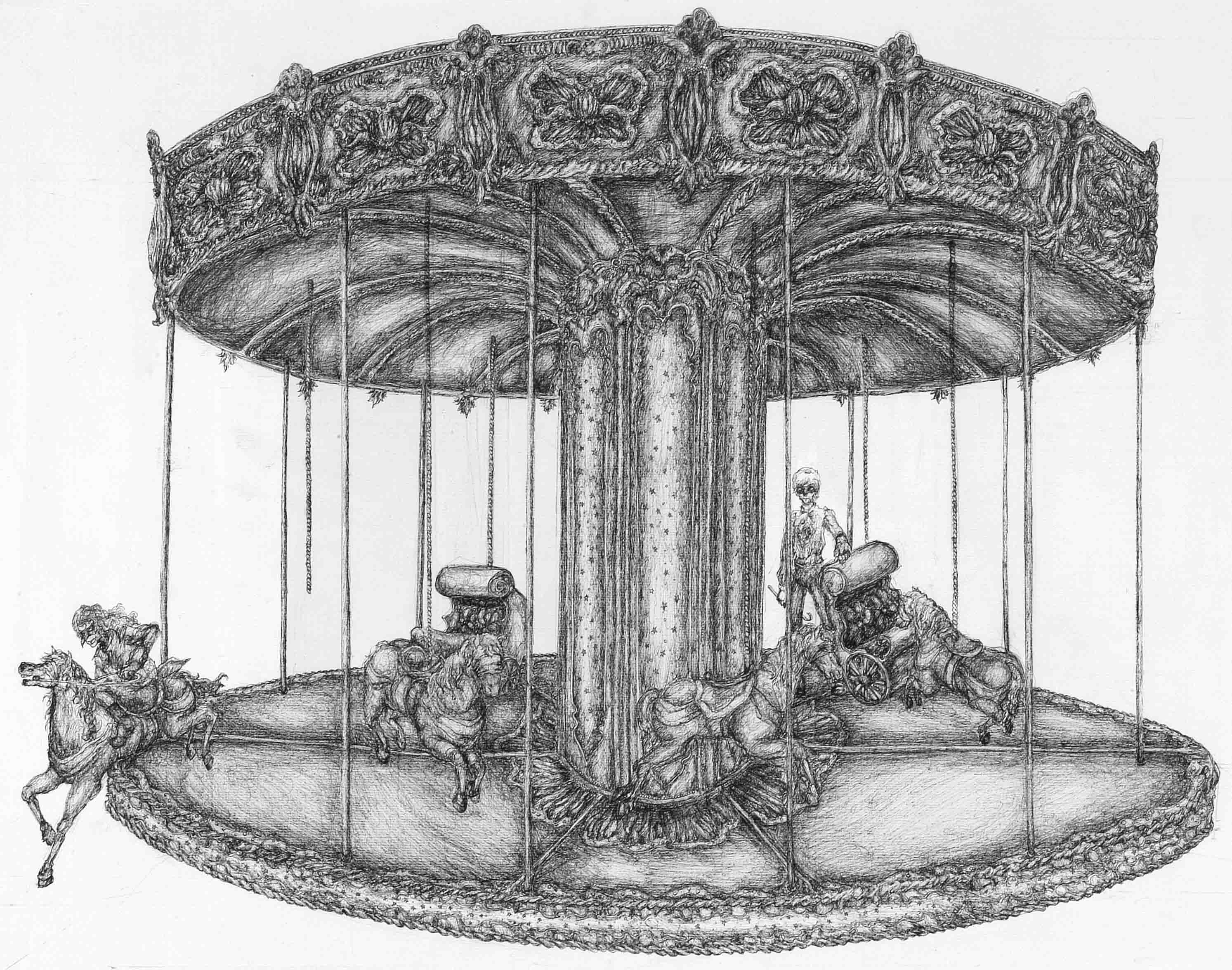  The Thievery. 2008. Pen on paper. 78.6 x 54.5 cm