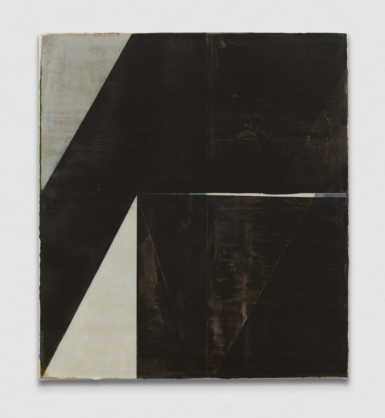 No Jacket Required, 2024, pigments and binder mediums on polycotton canvas, 57cm x 51cm