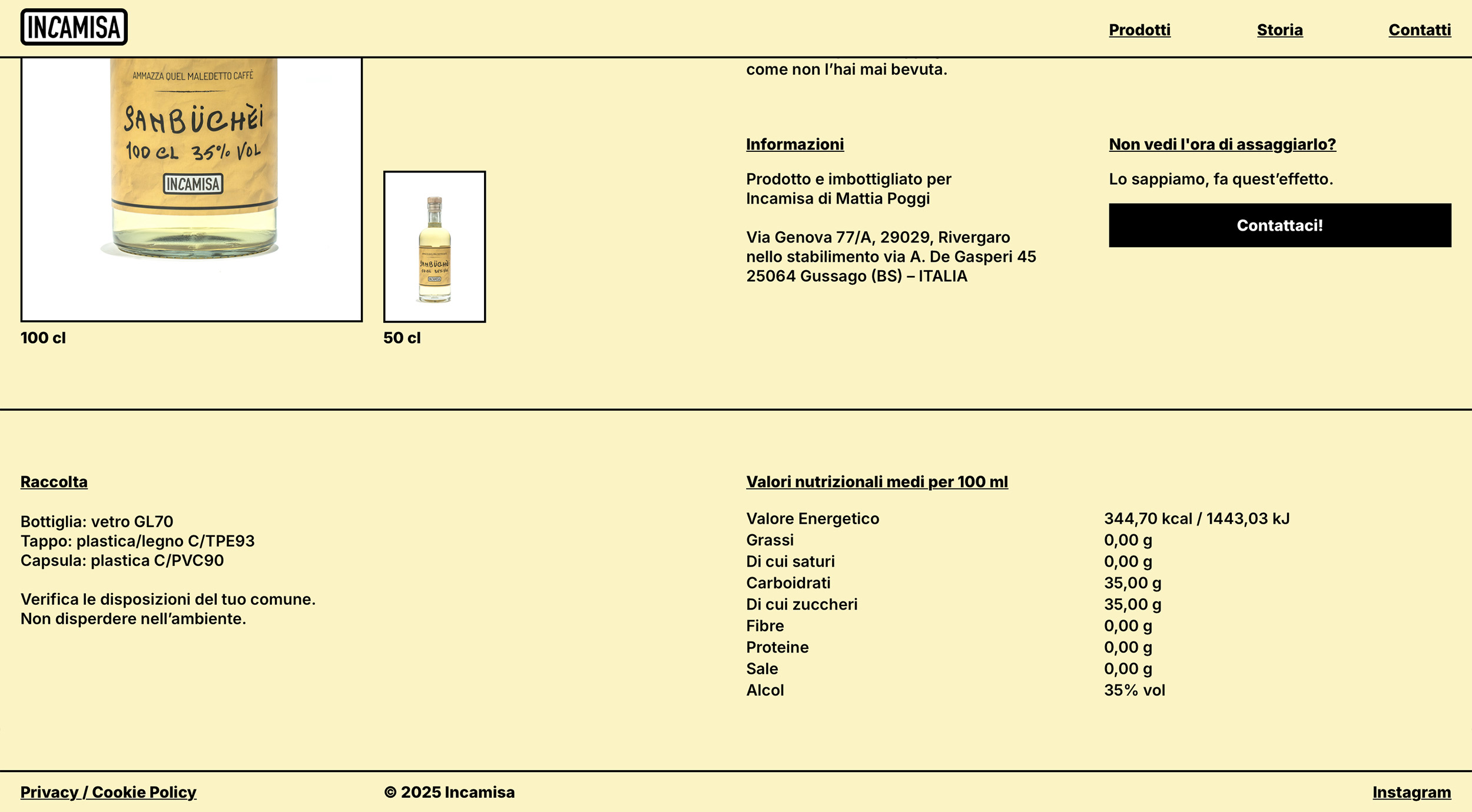 giallo.studio graphic web-design for Incamisa