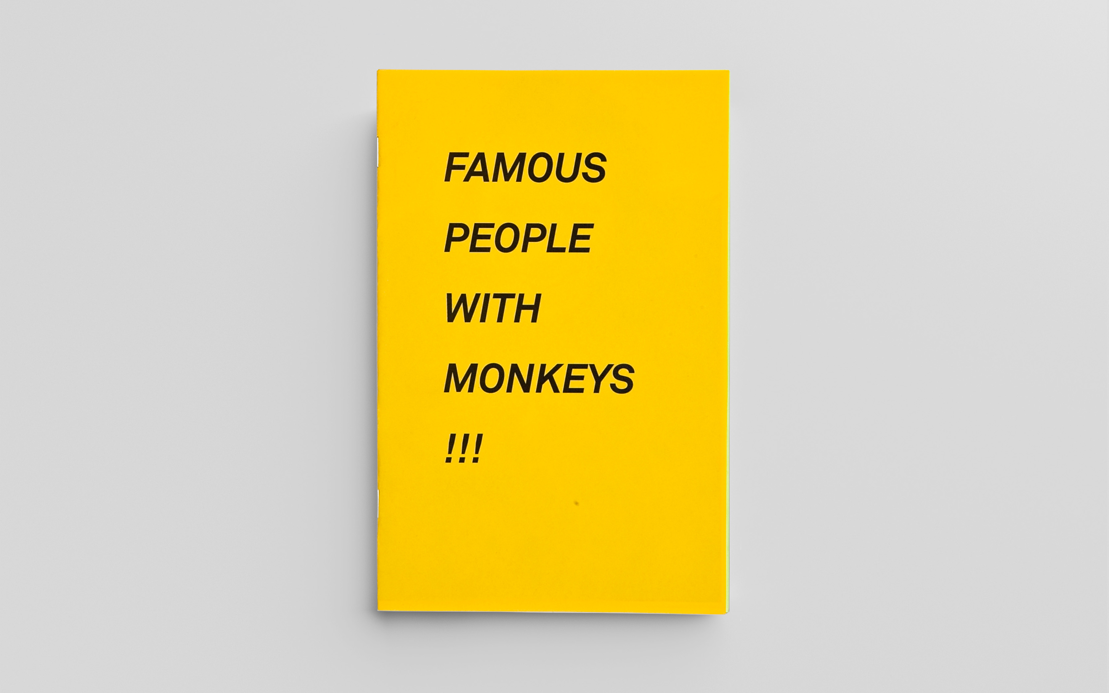 Famous People With Monkeys / Eric Elms / 5.5"x 8.5" - 16 pages / 2008
