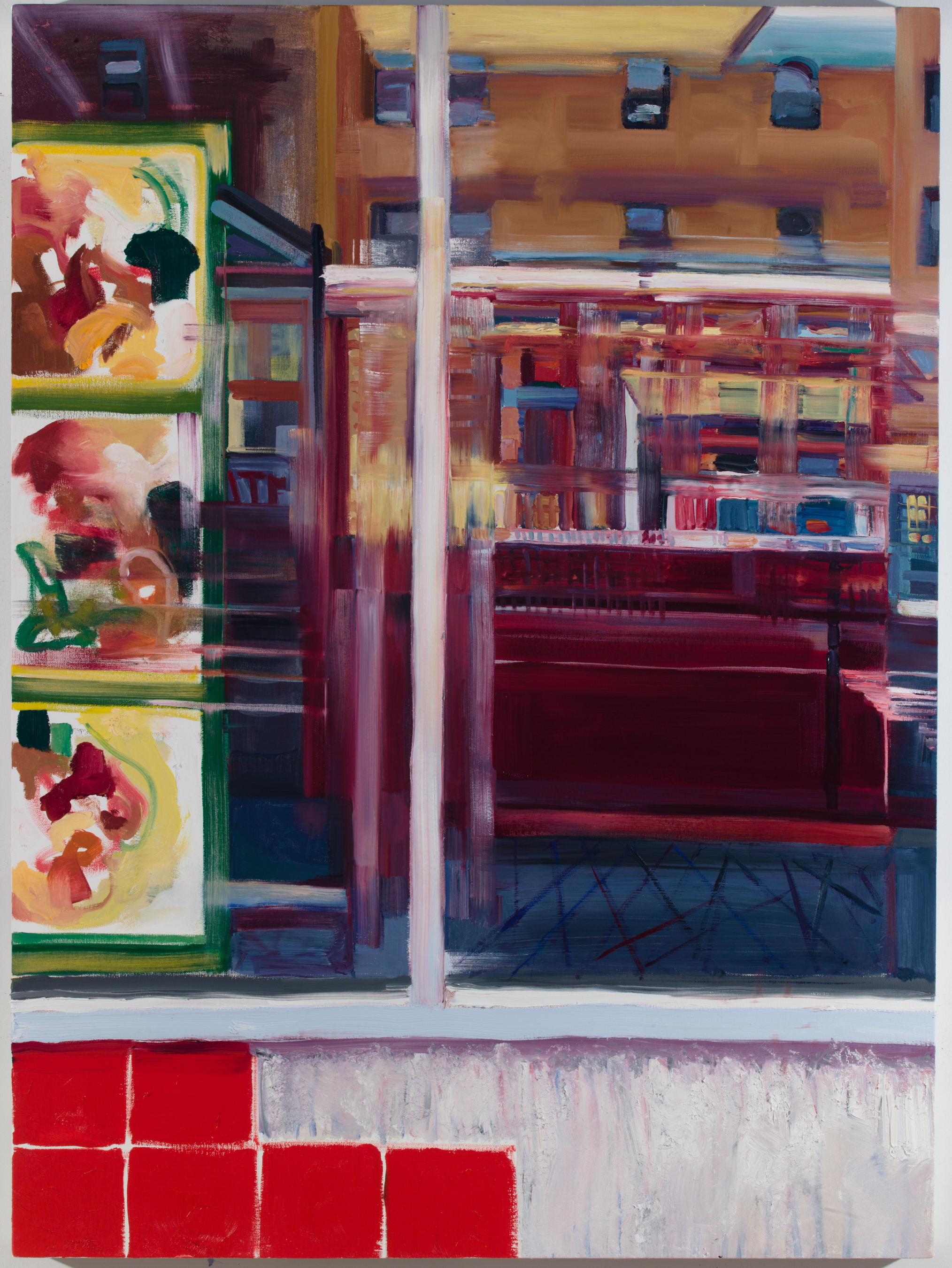 Bed Stuy Joint, 2015, 46 x 34 in, Oil on canvas