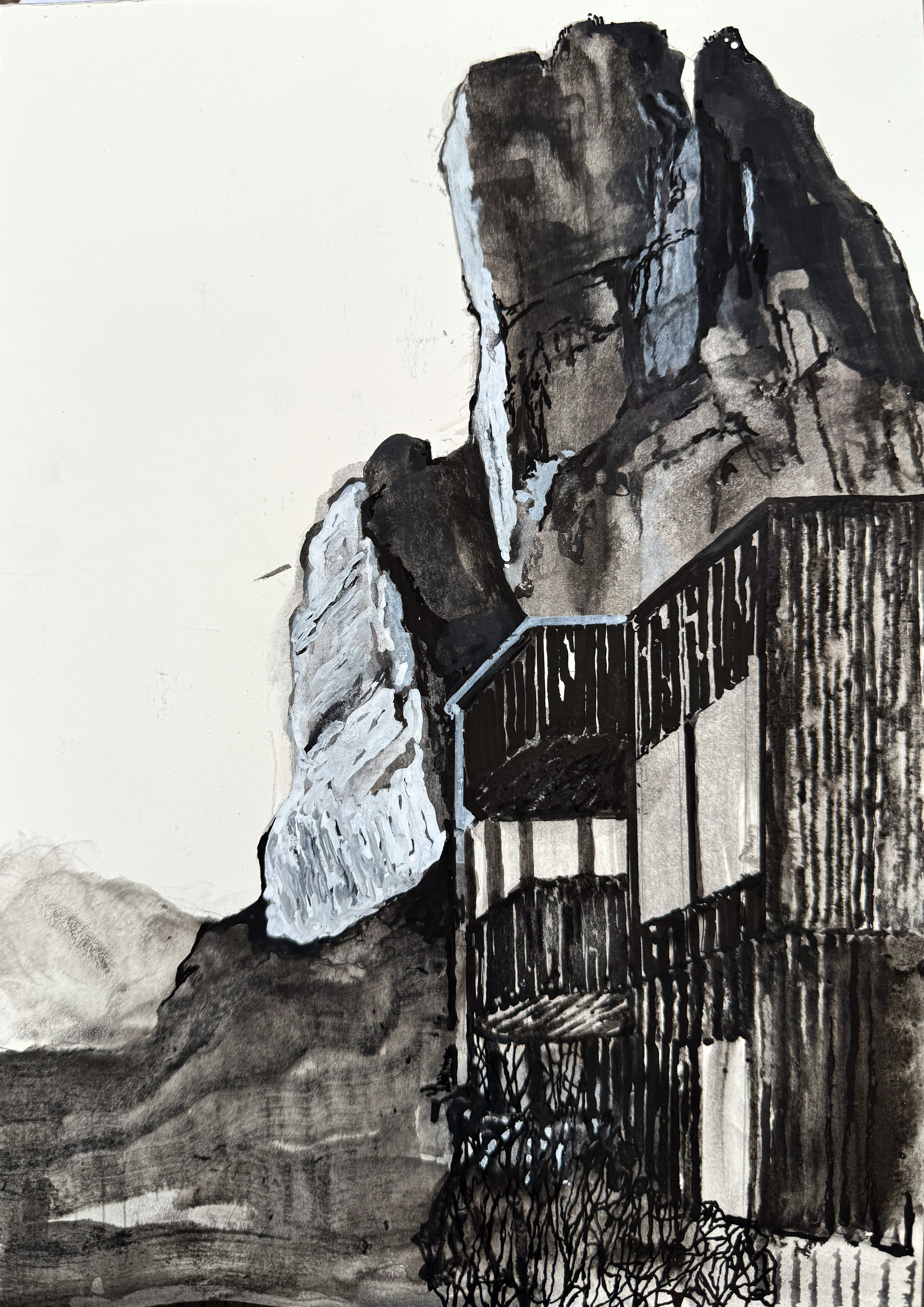 China #4, ink on paper, 2025