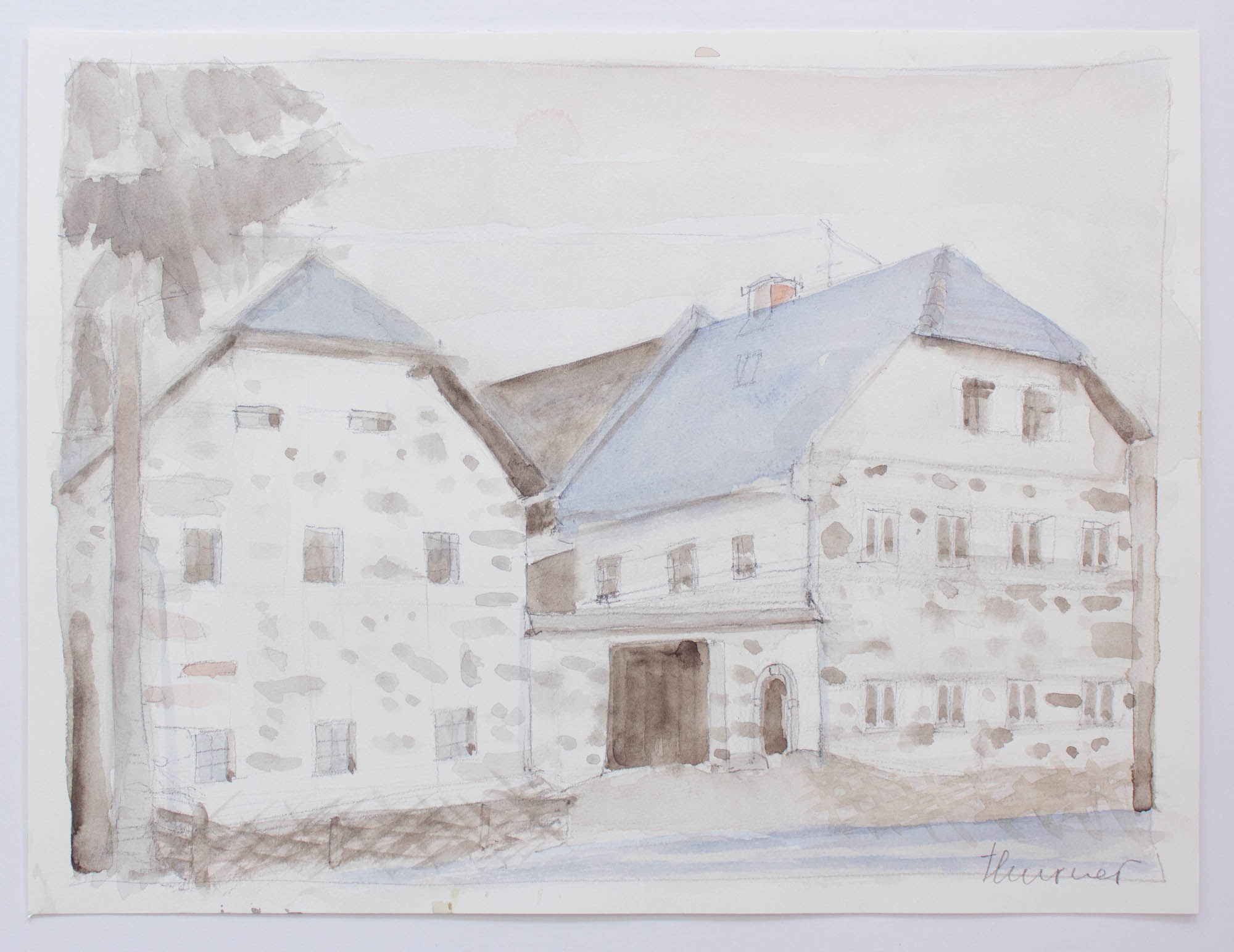 Farmhouse I, Watercolour, 2020, 23x30,5cm