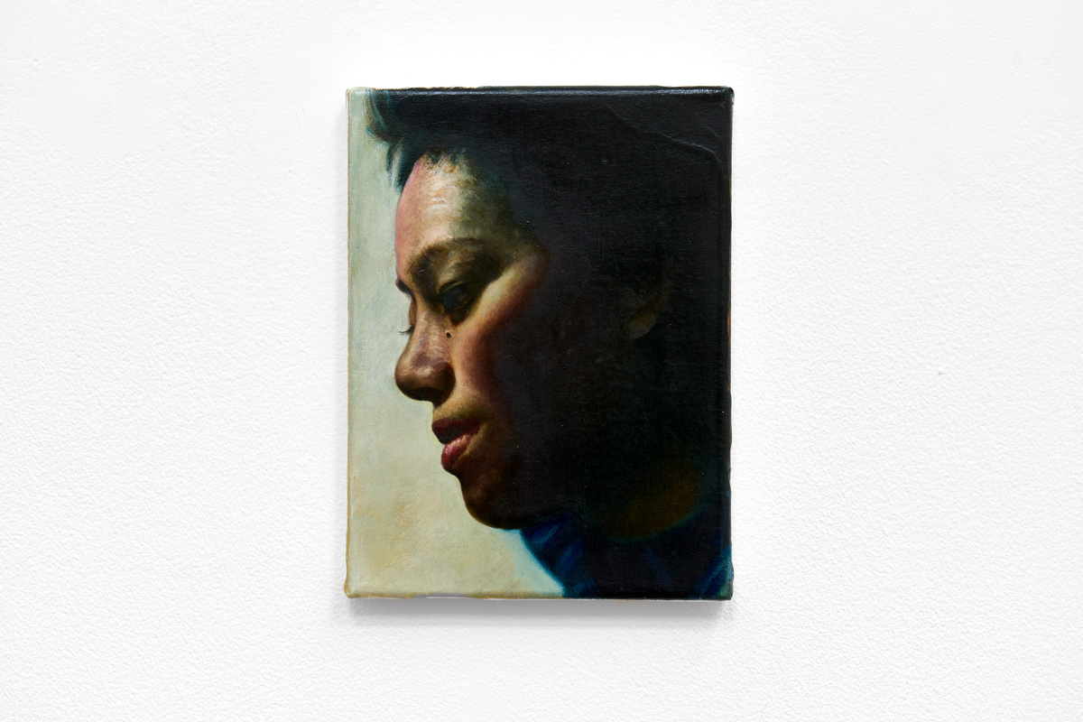Annabelle Agbo Godeau, Chin (2025) | Oil on canvas, 24 x 18 cm