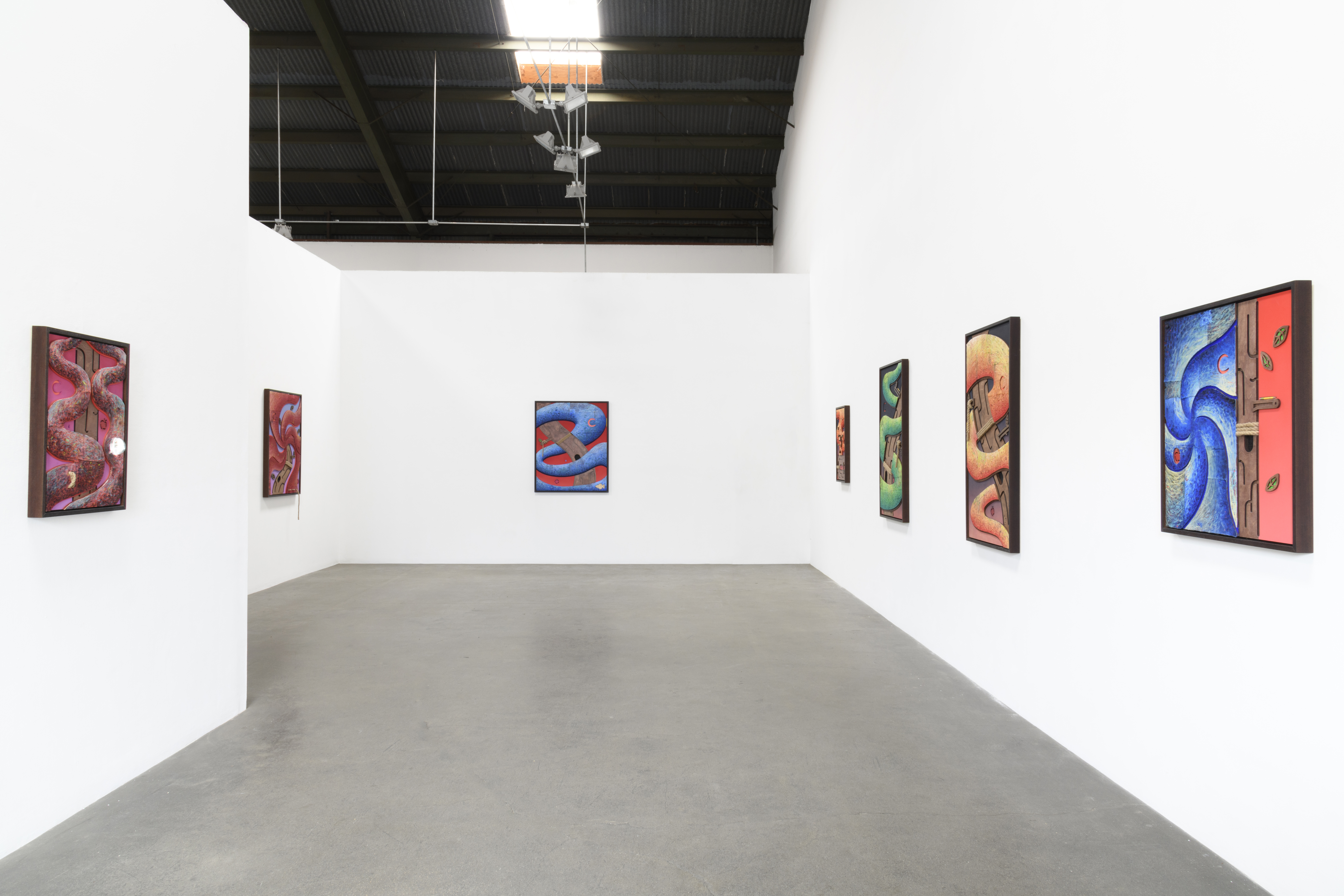 Install shot of Give Me A Fulcrum & I Shall Move The World @ Richard Heller Gallery, Los Angeles, 2023