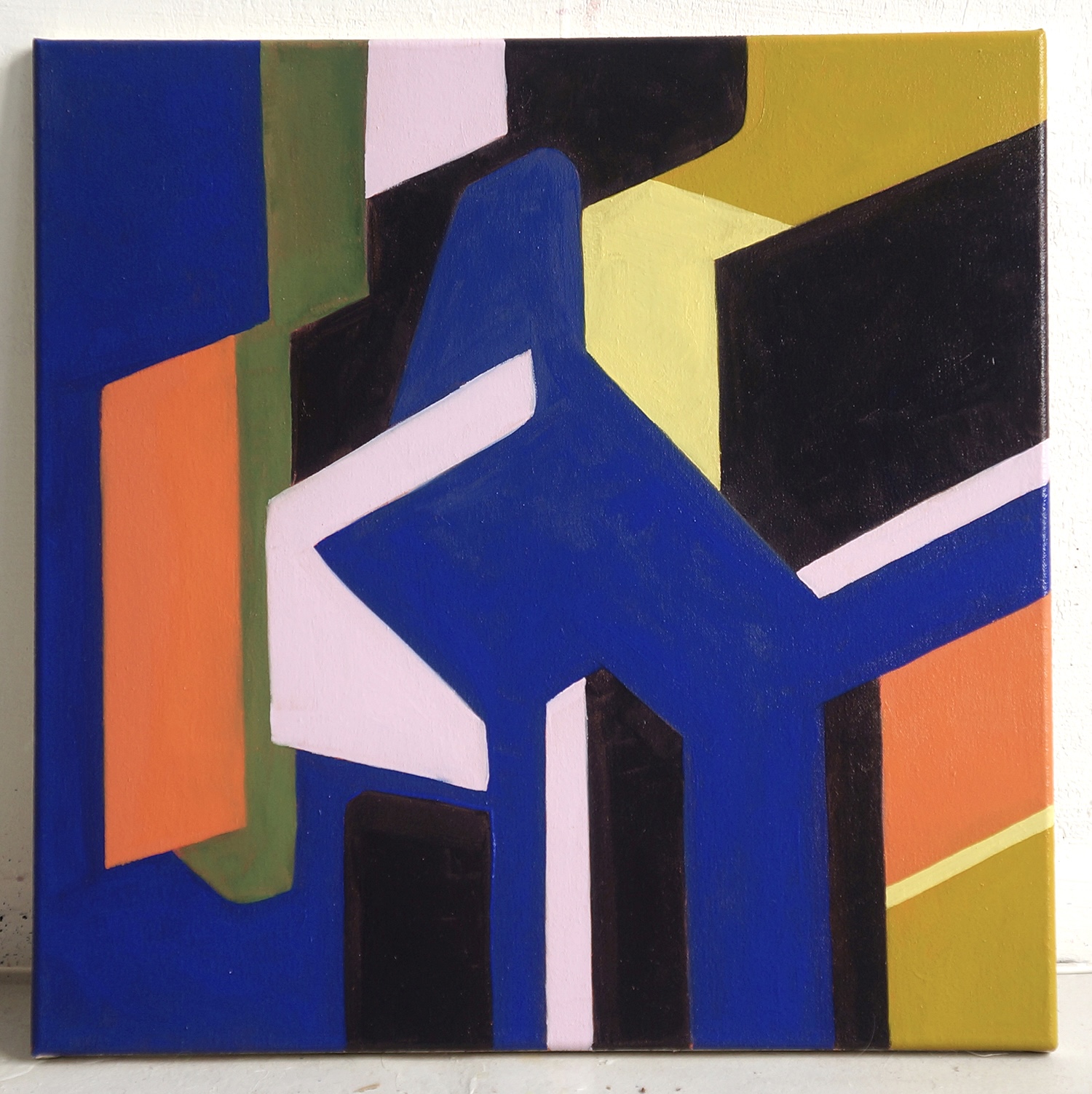 The object is pushed up, 2024, Oil on canvas, 50x50cm