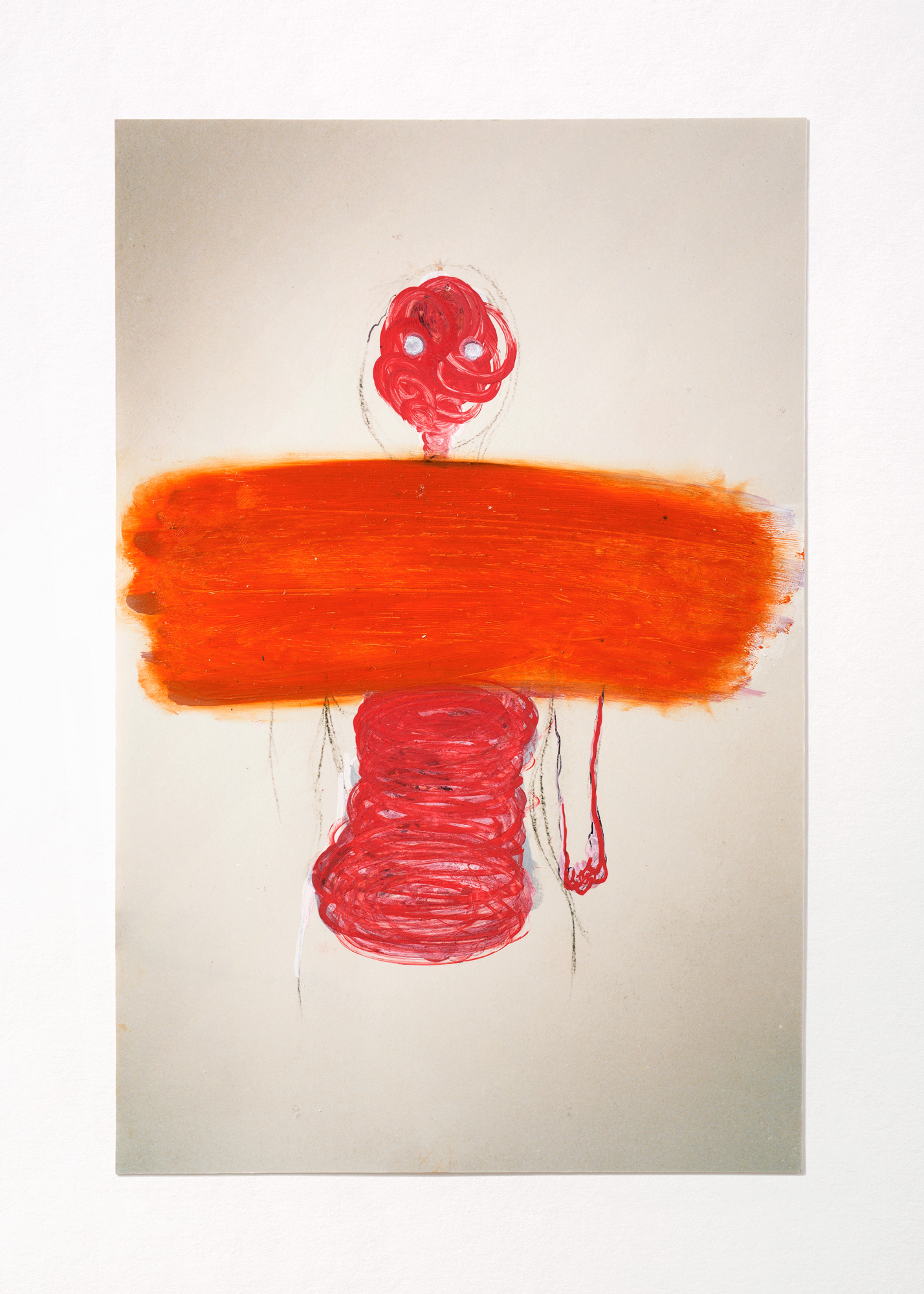 …daß dieser Mensch…, 1999 Oil stick, gouache pen on photo 22,6 x 14,7 cm