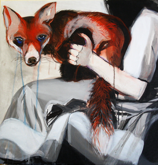 Fox, acrylic on canvas, 50/50 cm, 2015