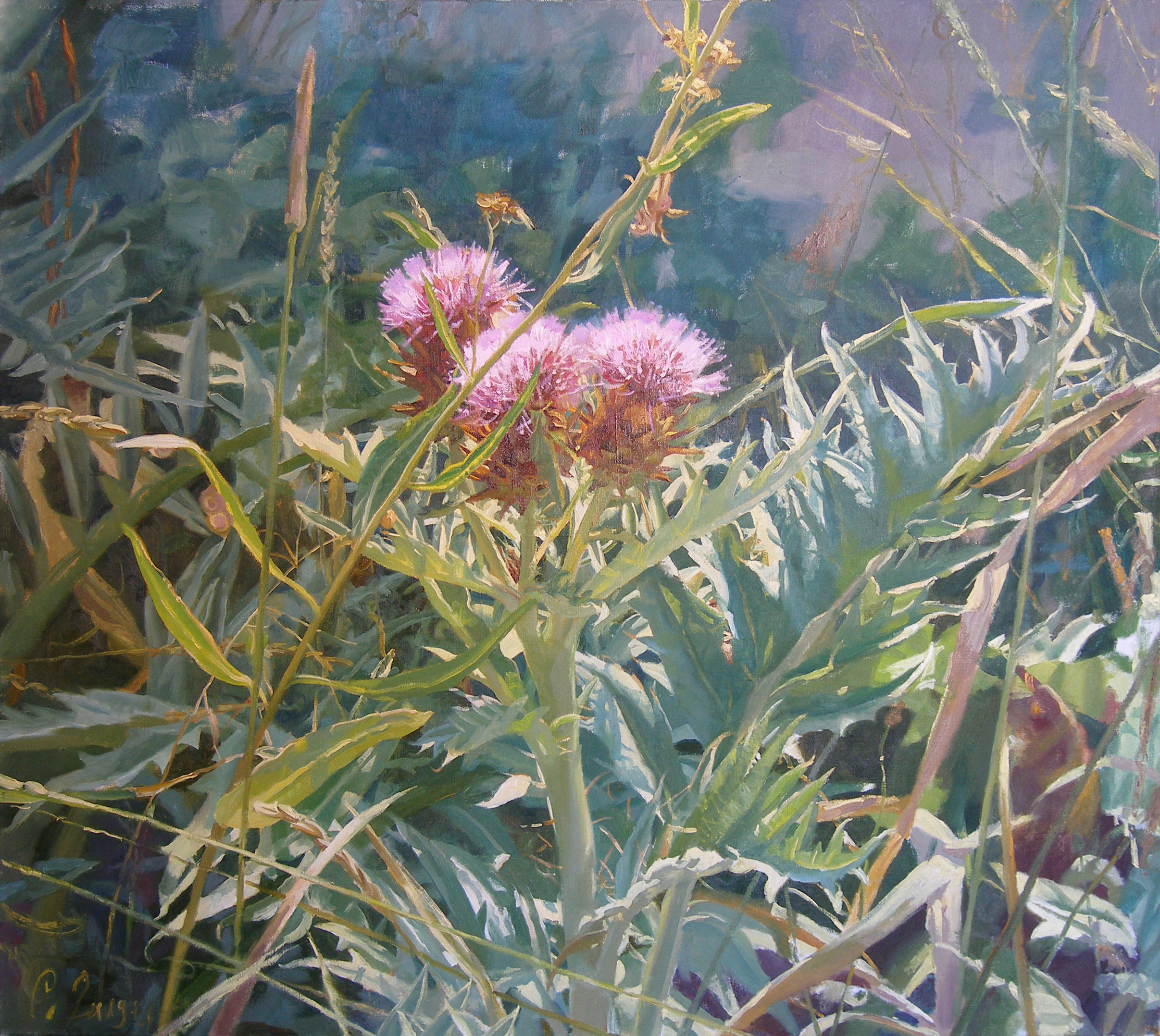 "Crimea's thistle", 2011, oil on canvas, 90 × 100 cm