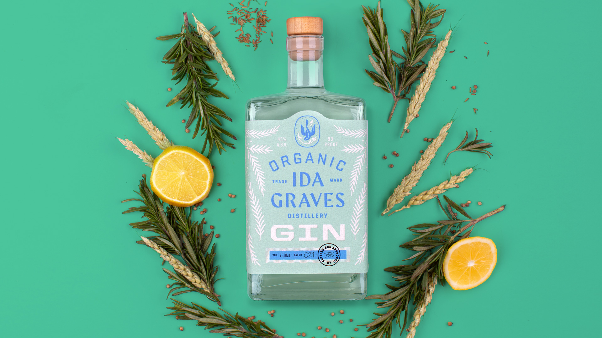 Packaging Design for Ida Graves Distillery in Minnesota