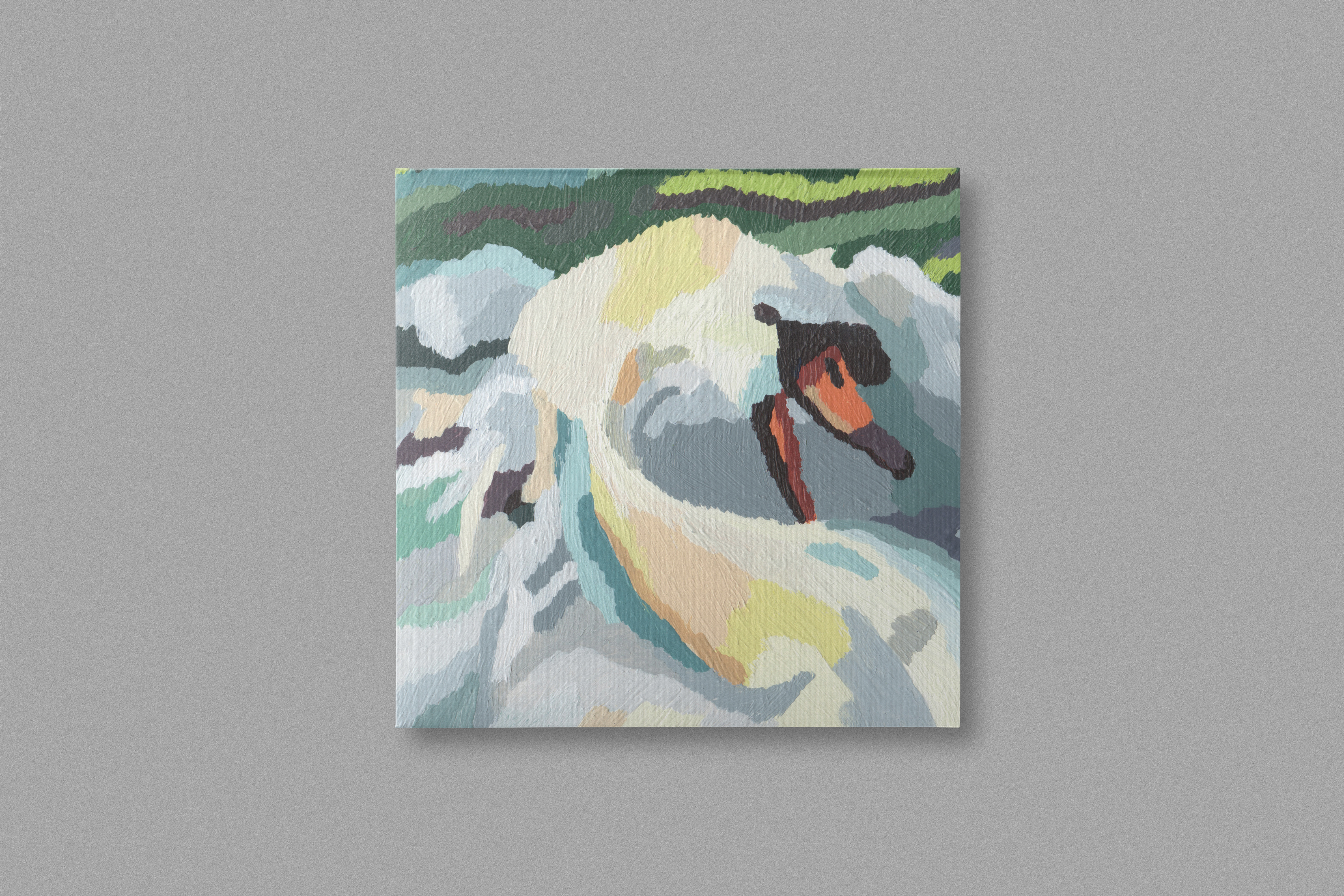 Leda and the Swan, by Hozier, album art, selected for Secret 7 and exhibited at NOW Gallery