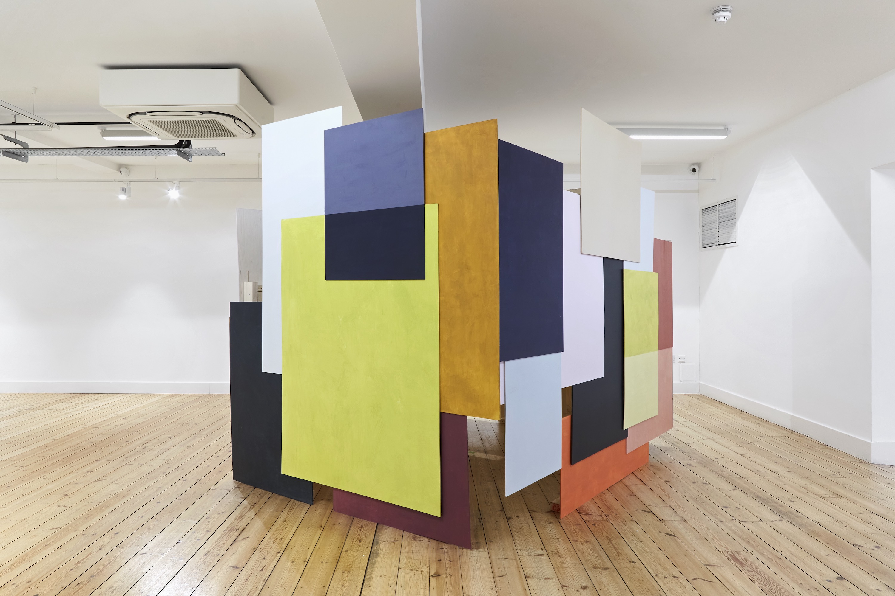 In its present shape it is not the only possible world, 2021 (Installation image from the solo exhibition Jump Cut, Still Life at The Broadway Gallery, Letchworth Garden City). Photo: Corey Sanderson