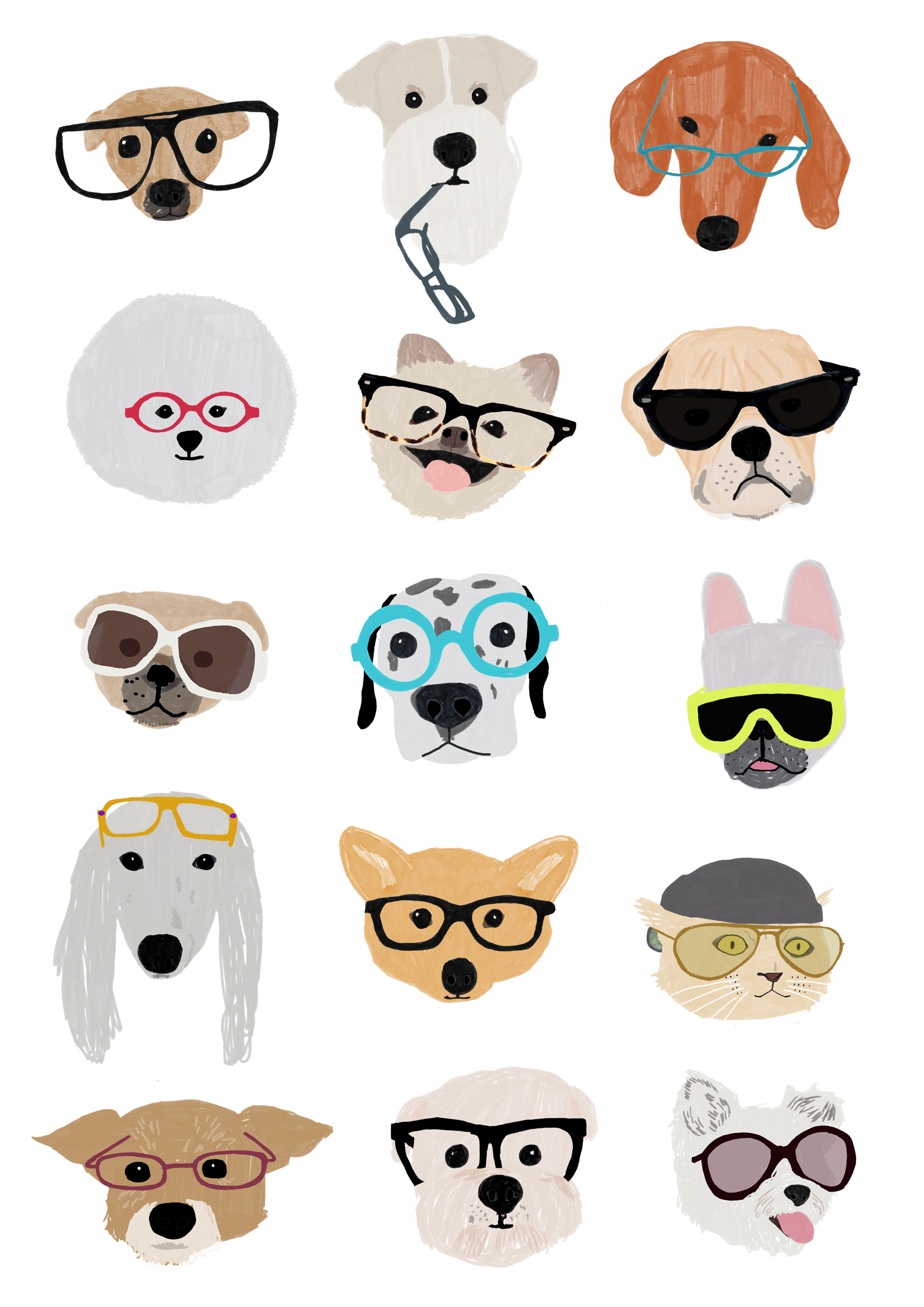 Dogs in Glasses