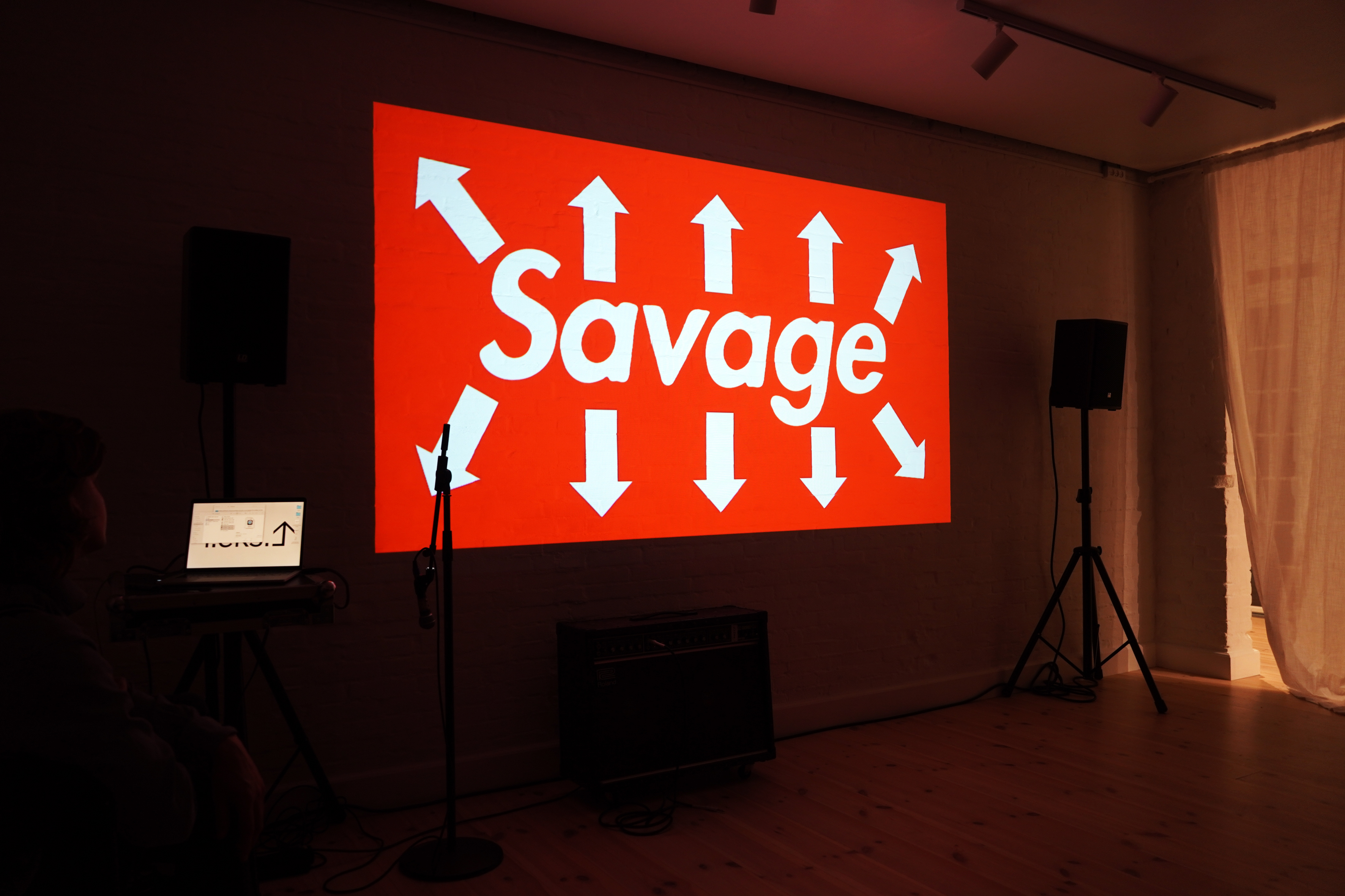 Documentation of film screening with New Red Order / Adam Khalil, Huset I Hasserisgade, Aalborg, 2022 (photocredit: Rikke Ehlers Nilsson)