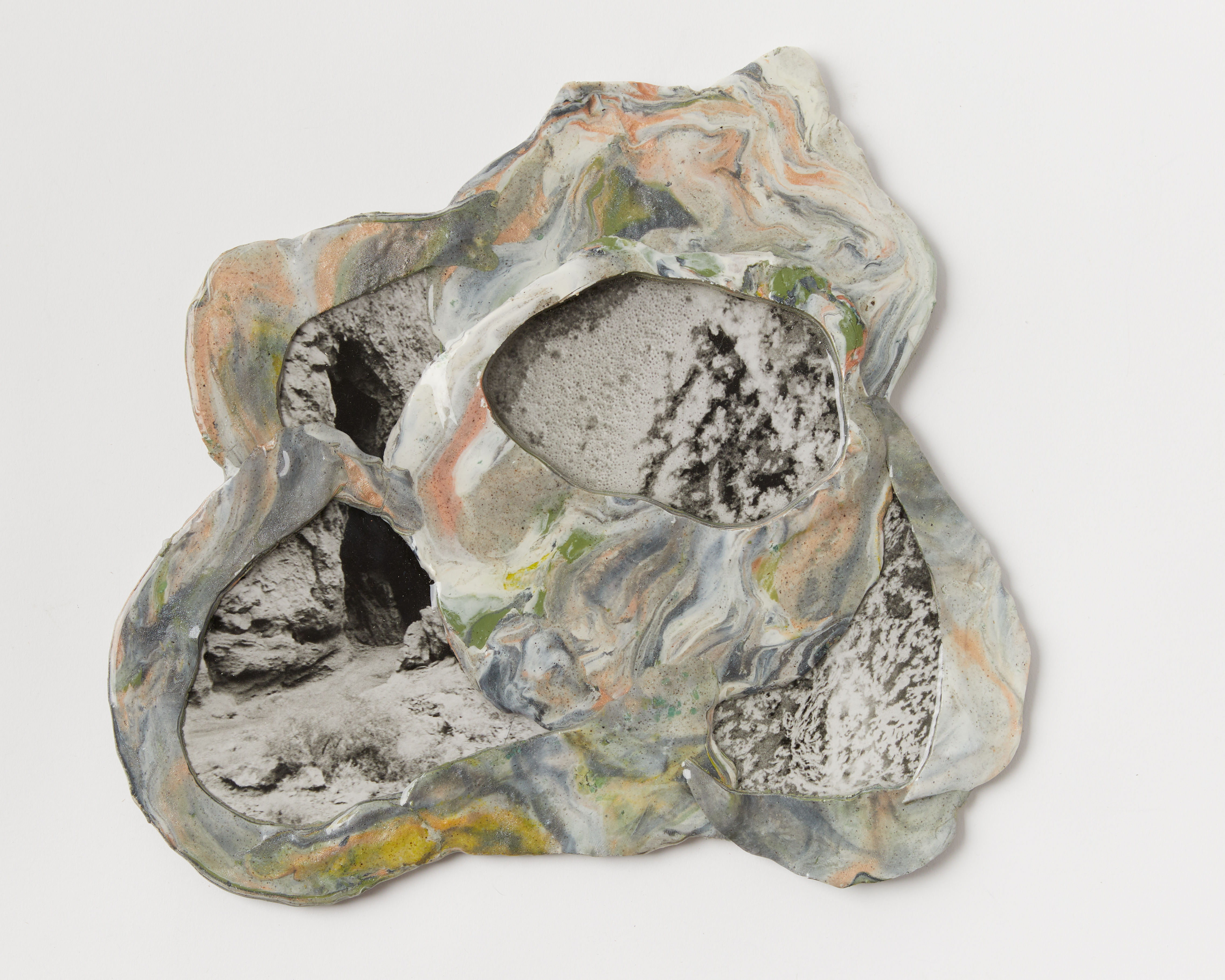 Landlocked Surf and Turf, 2022, Polymer clay, silver gelatin prints and epoxy