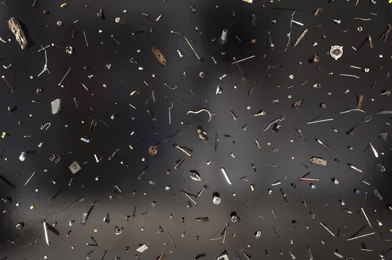 Carlos RiveraCielo, Suelo, Santiago, 2016Residual collage244 x 152 cm