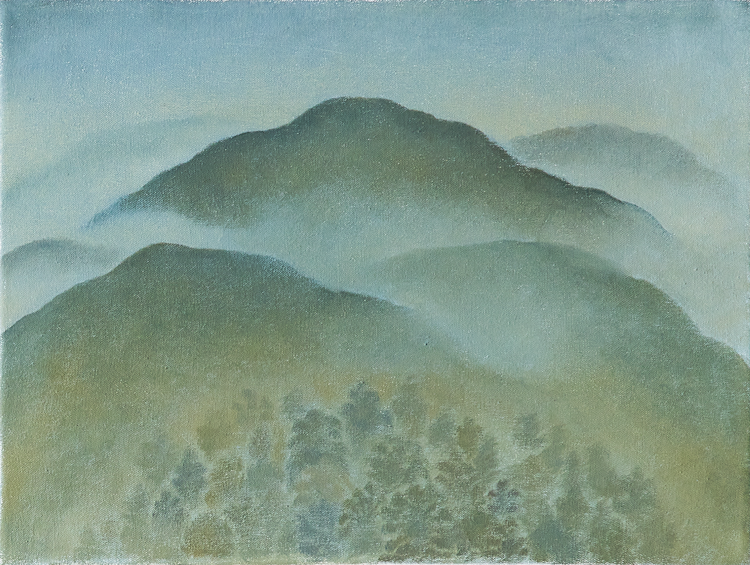 "Montanhas de Kyoto", 2025, óleo sobre tela