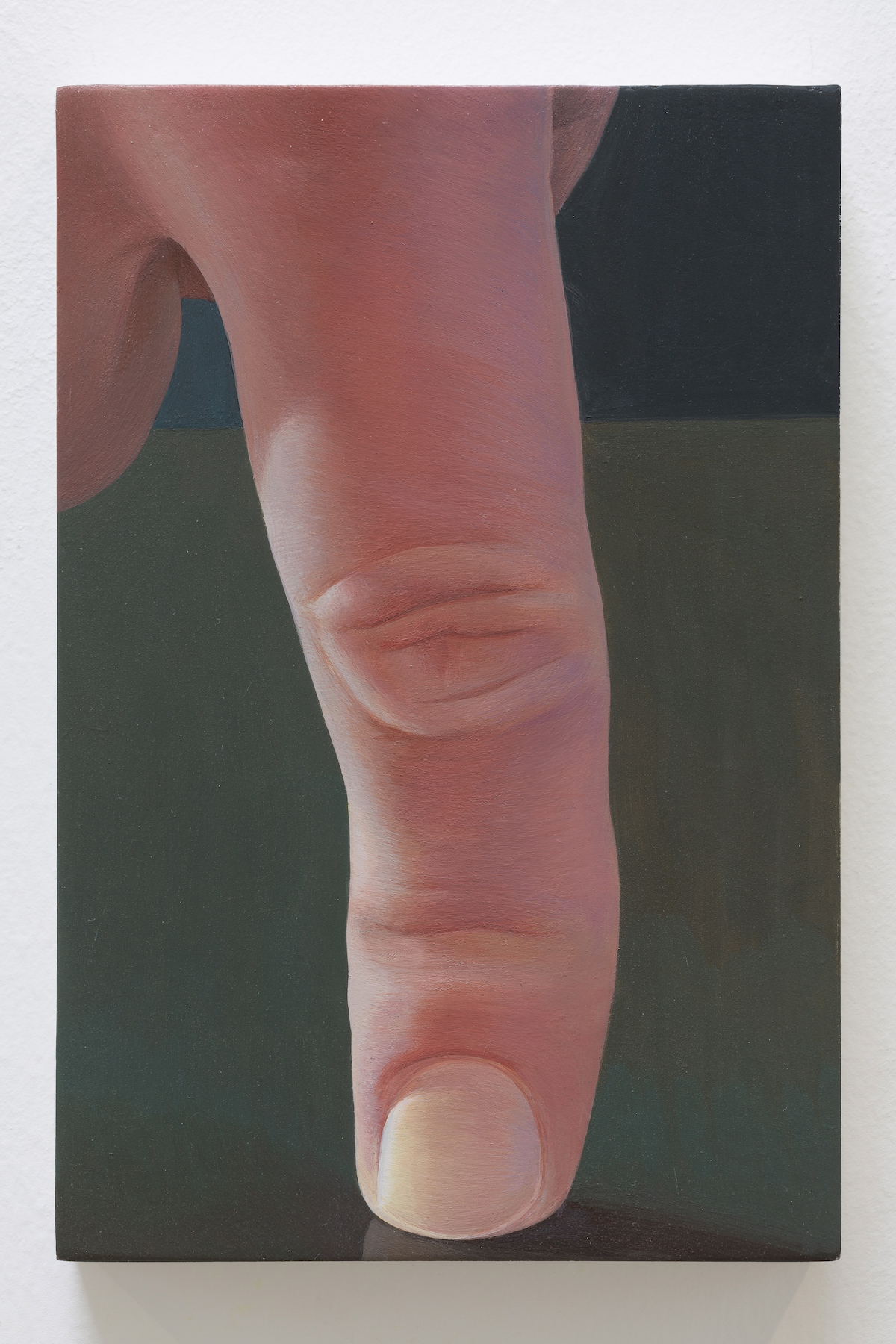 Lee Maxey, Pointed, 2023, Egg tempura on panel, 6 (H) x 4 (W) in.