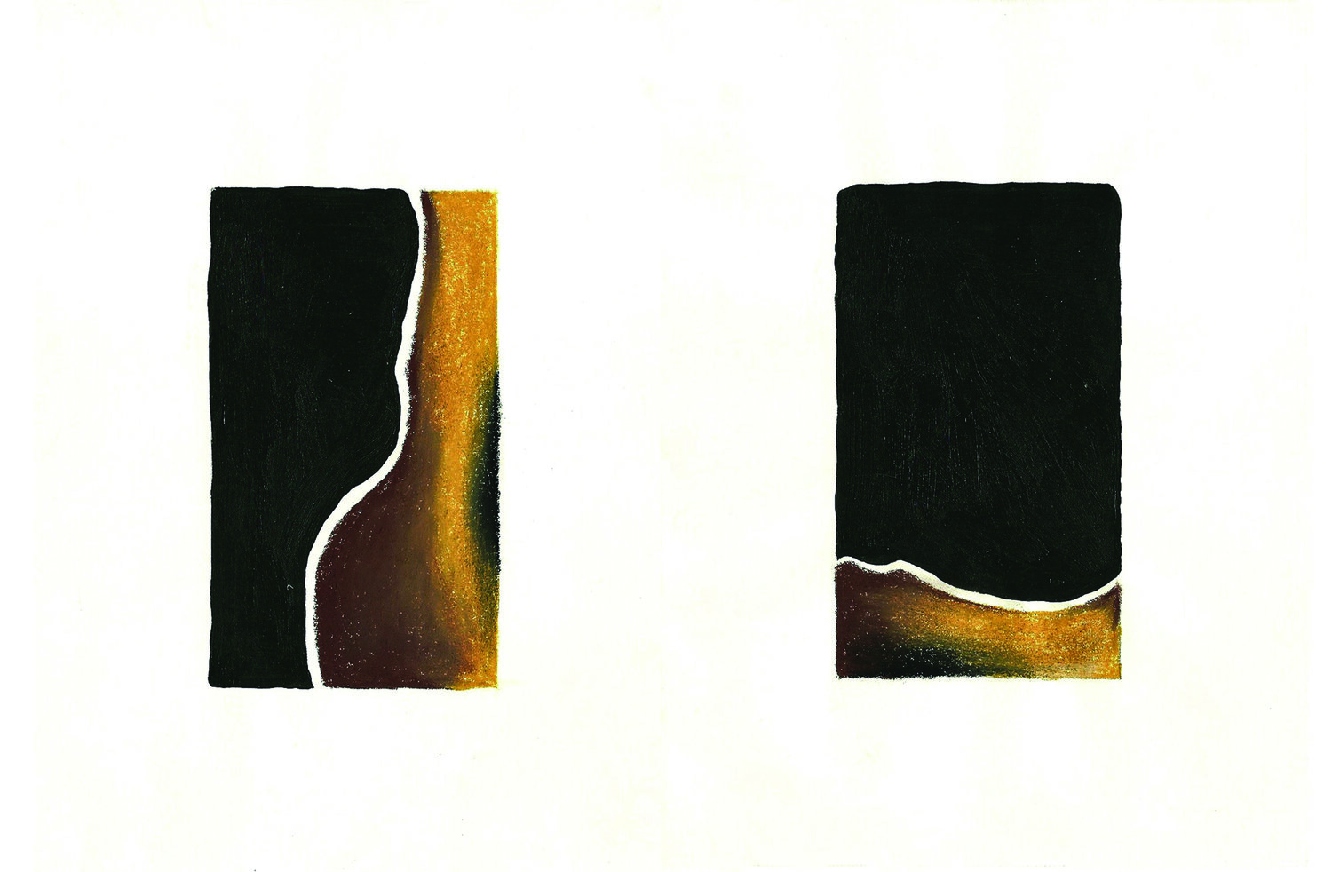 Romulo Barros 'M.L. - 6 (Série Mancha Limítrofe) + Obra 2: M.L. - 3 (Série Mancha Limítrofe)', 2017-2018