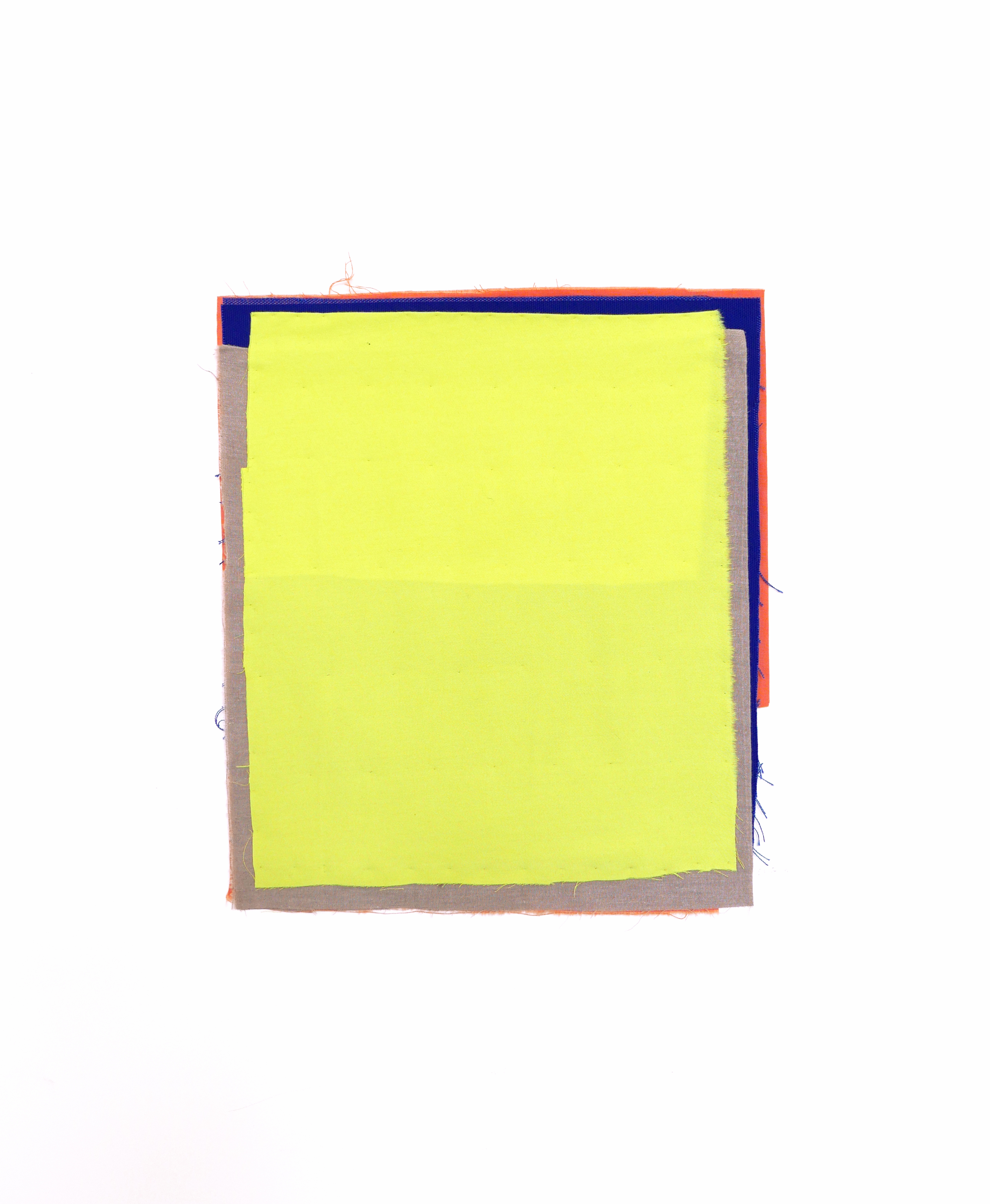 A visible that never stops vanishing (series, 2022). Fabric collage, stitch. 32h x 29w cm