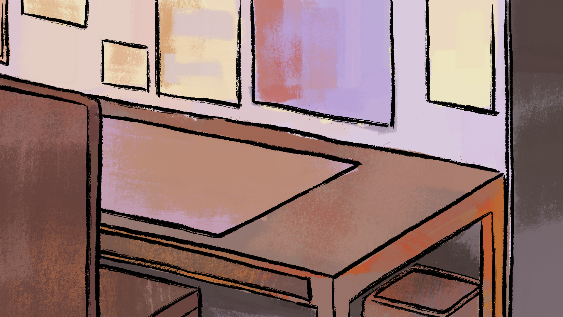 2D animation background art / achtergrond voor Rat Poison door Kees Illustration.