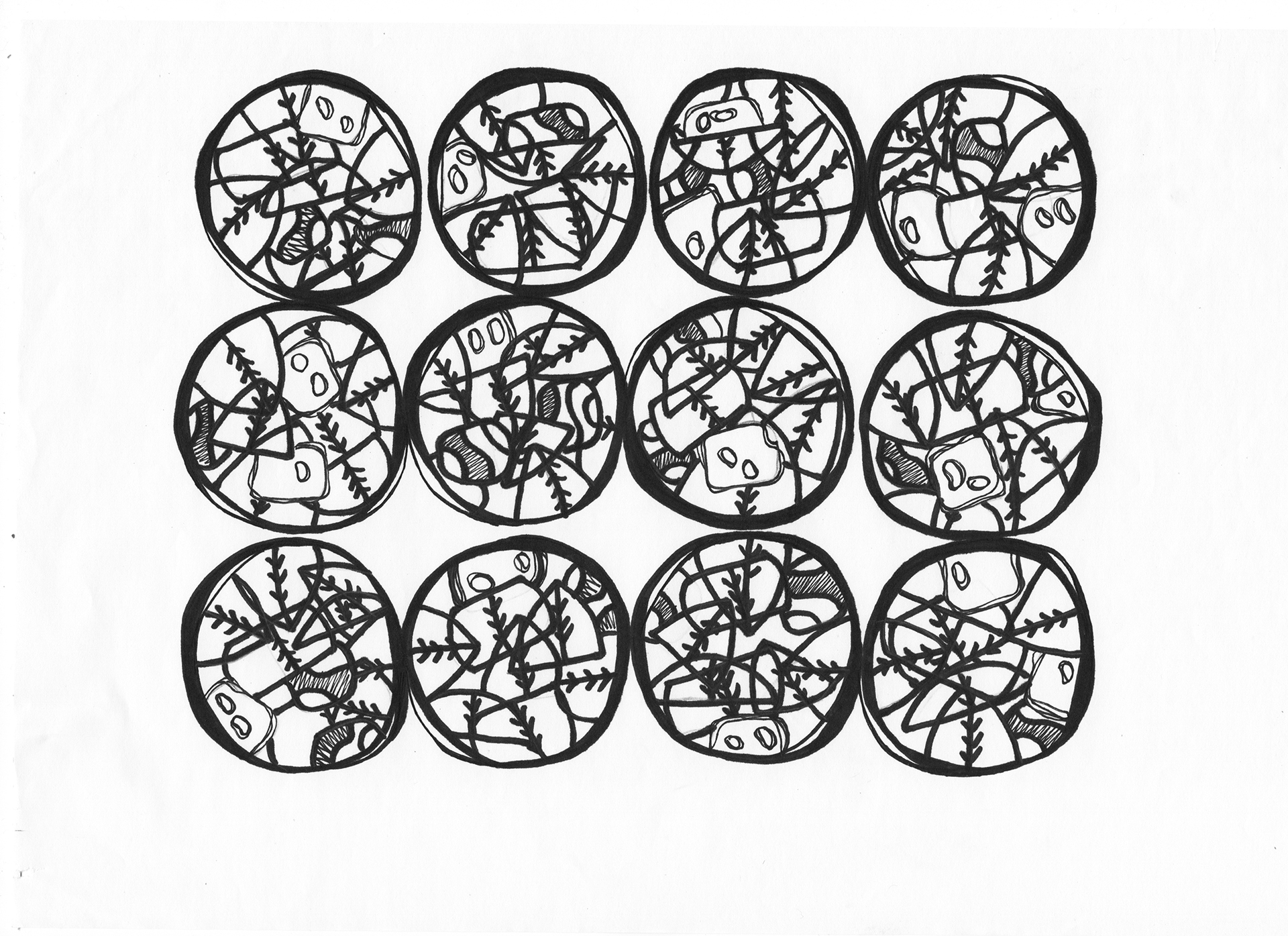 black and white illustration