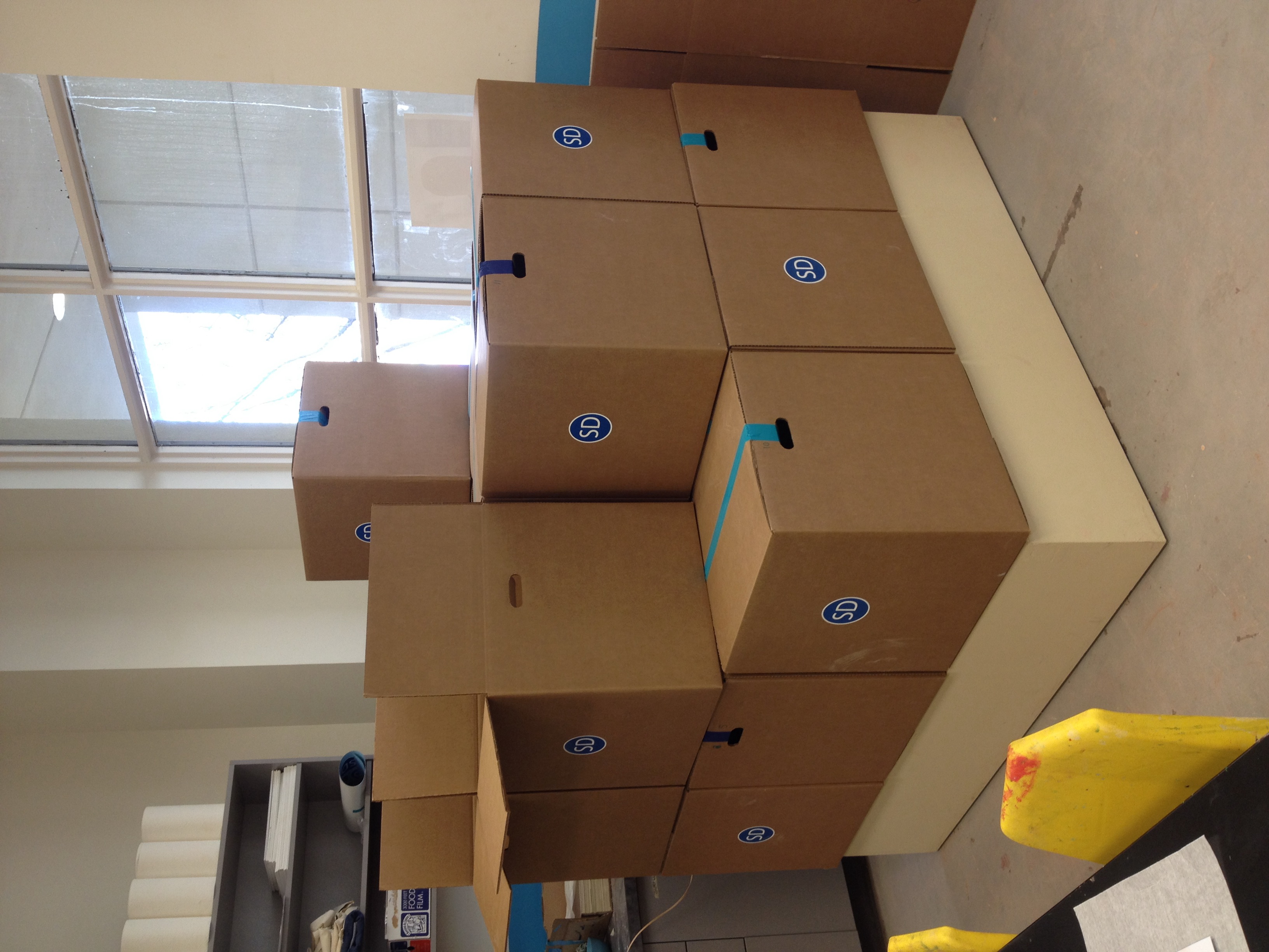 the entire process from raw clay to finished bell storage visible  in one room